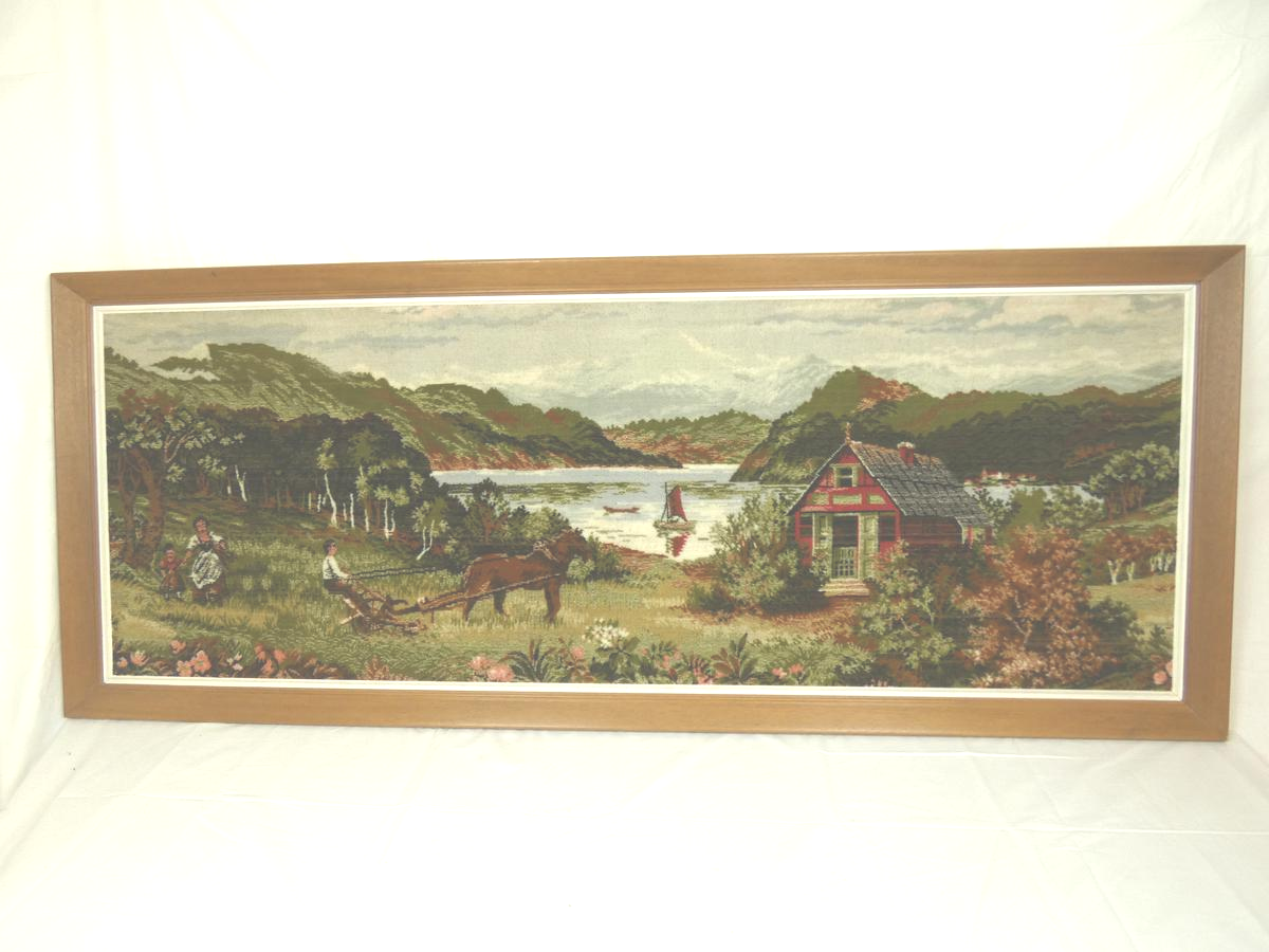 LOT 4 CANEVAS tapisseries fini Poulbot encadrés vintage EUR 35,00 - FR