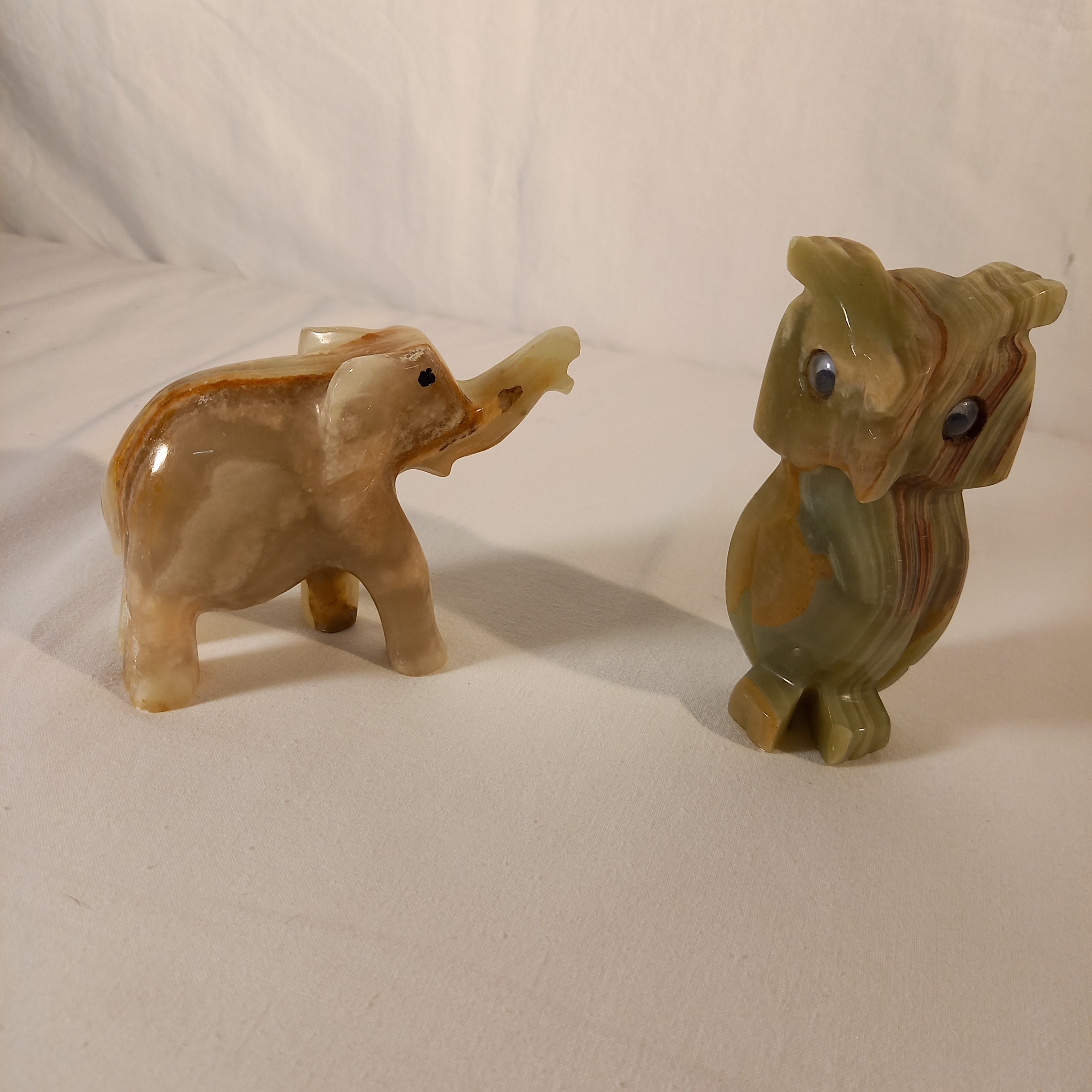 Hibou & D'éléphant En Pierre Naturelle Bon état - Vue 3 - 