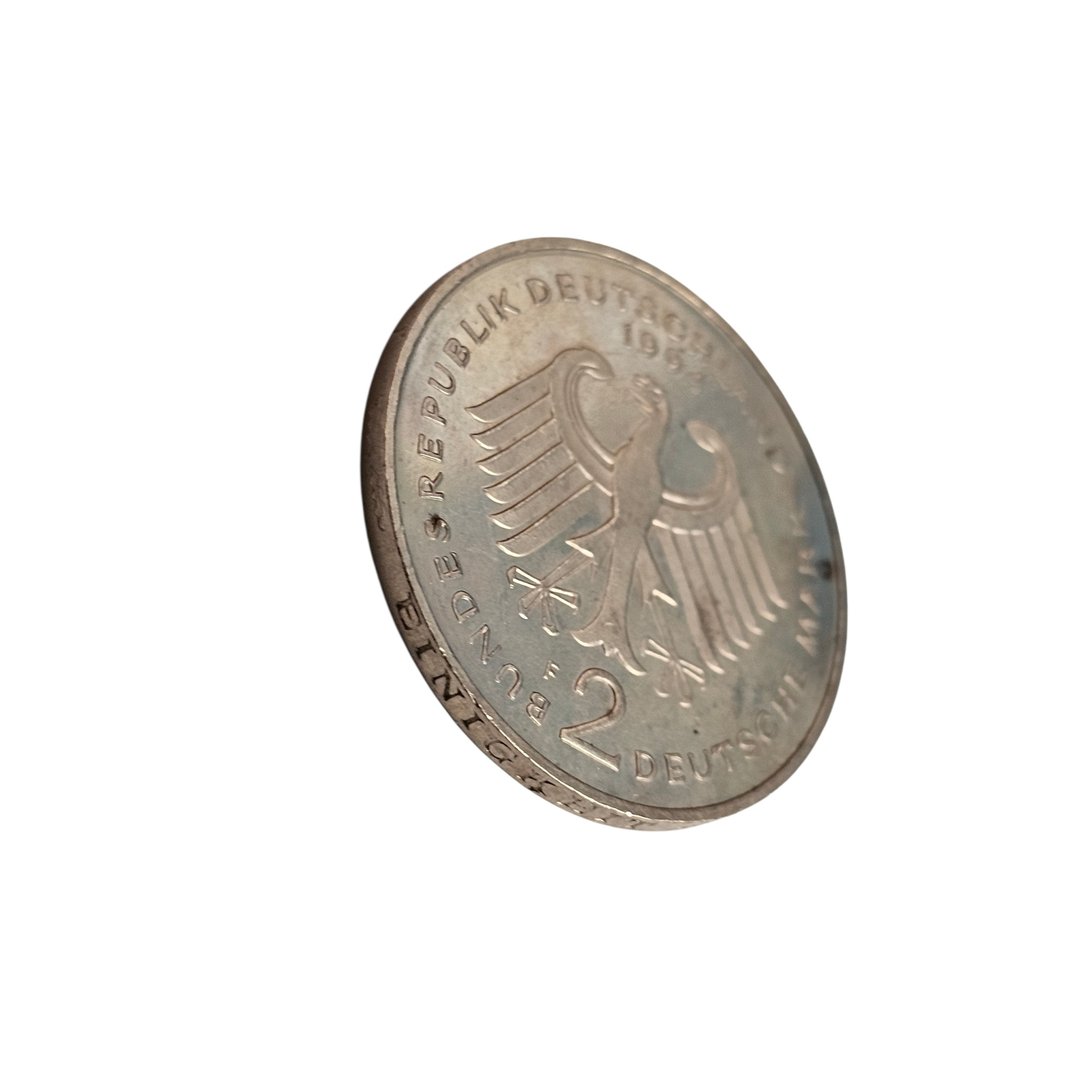 Monnaie 2 Mark 1988 F2. (Ludwig Erhard) Collectionneur  - Vue 4 - 