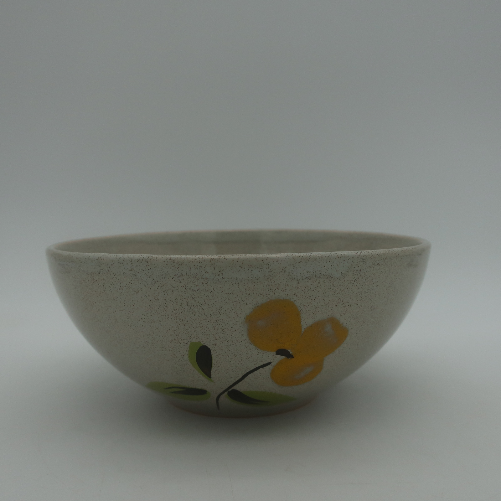 Saladier en faïence à motif floral de Sarreguemines - Photo 1