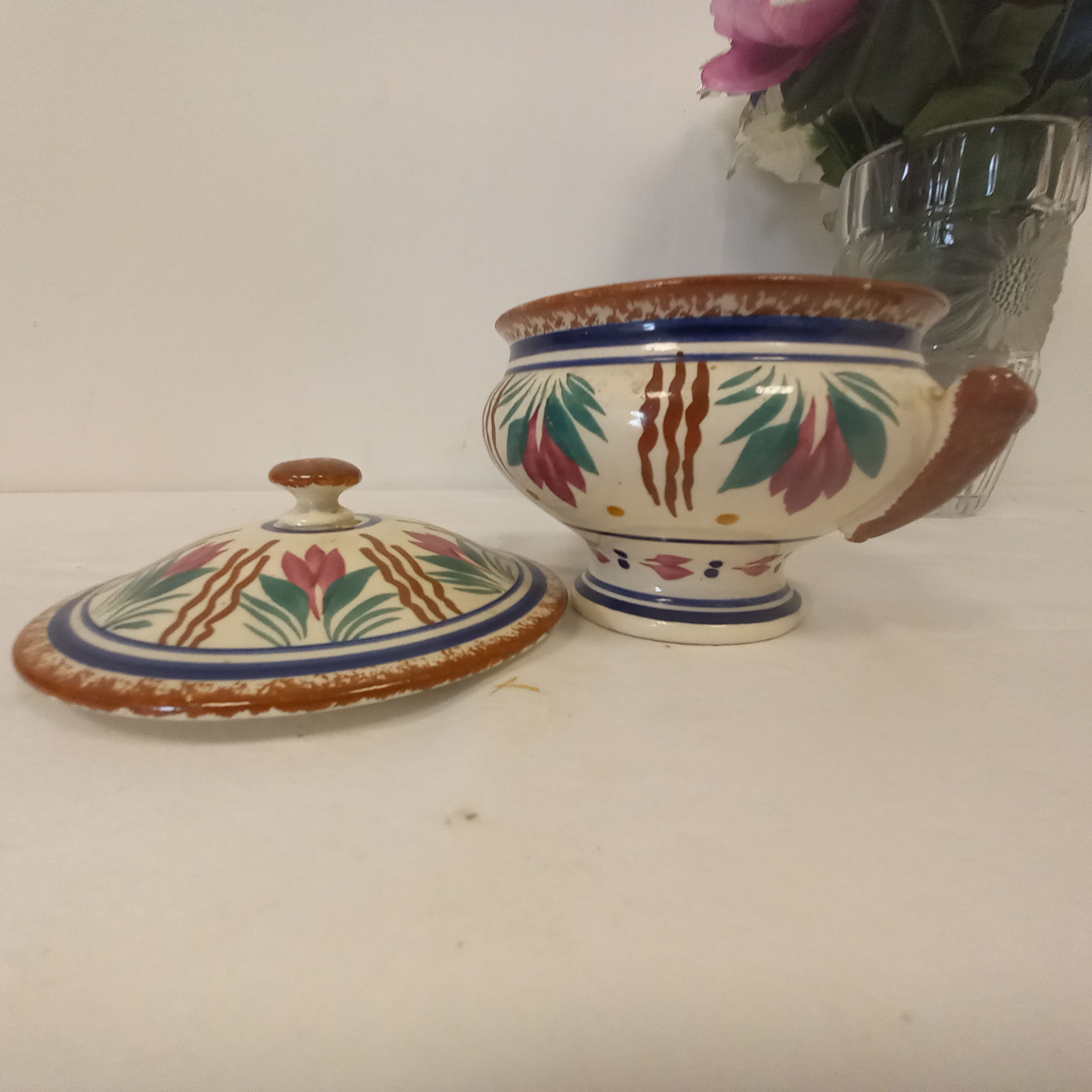 Soupiere HB henriot quimper 487 france vintage - Bon état - Photo 2