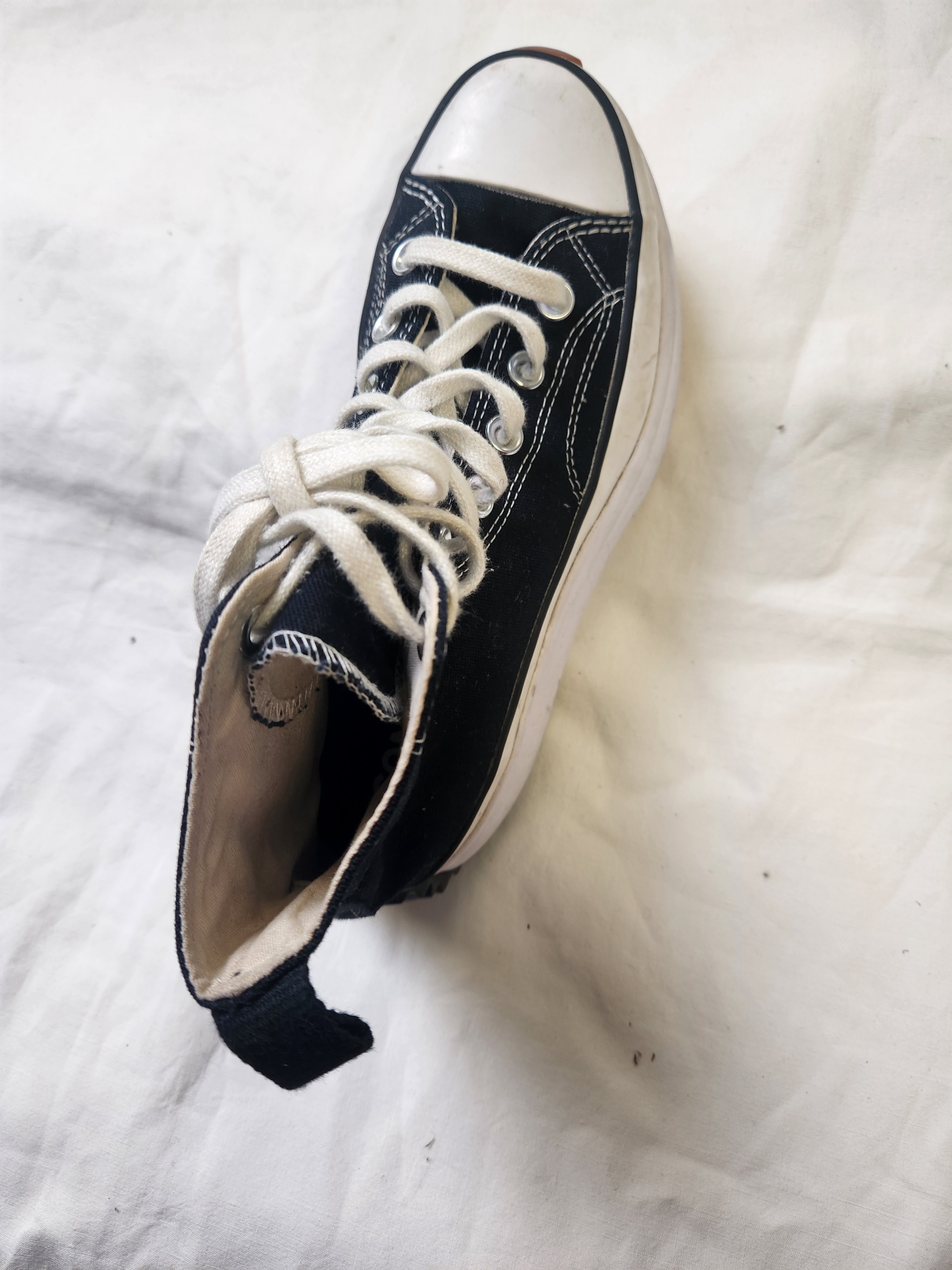 Converse – baskets noirs/ blanc en toile – pointure 37 Bon état - Vue 7 - 