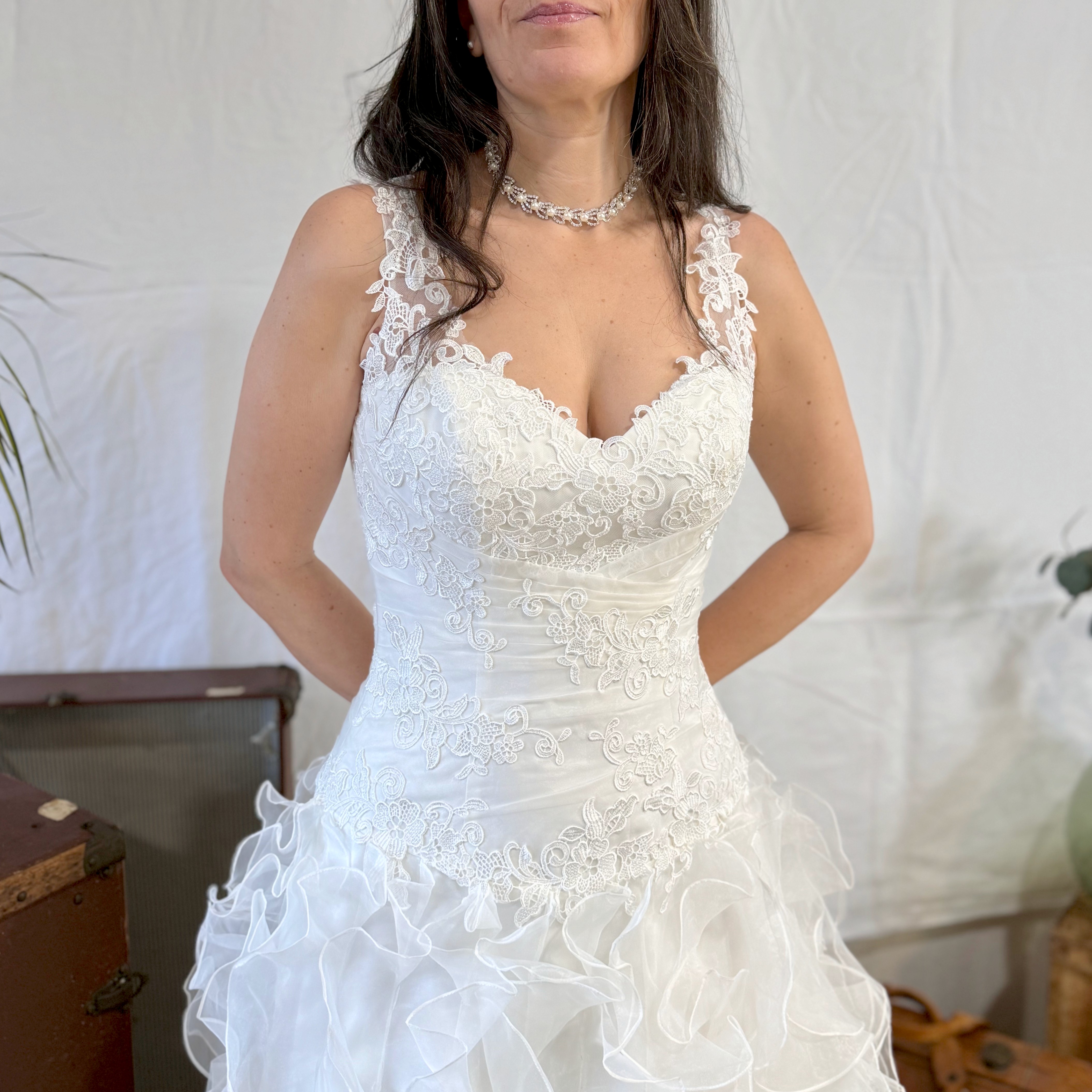 Voir photo 7 de Robe de mariée - Eglantine Créations style romantique Robe de mariée - Eglantine Créations style romantique Très bon état - Vue 7 -