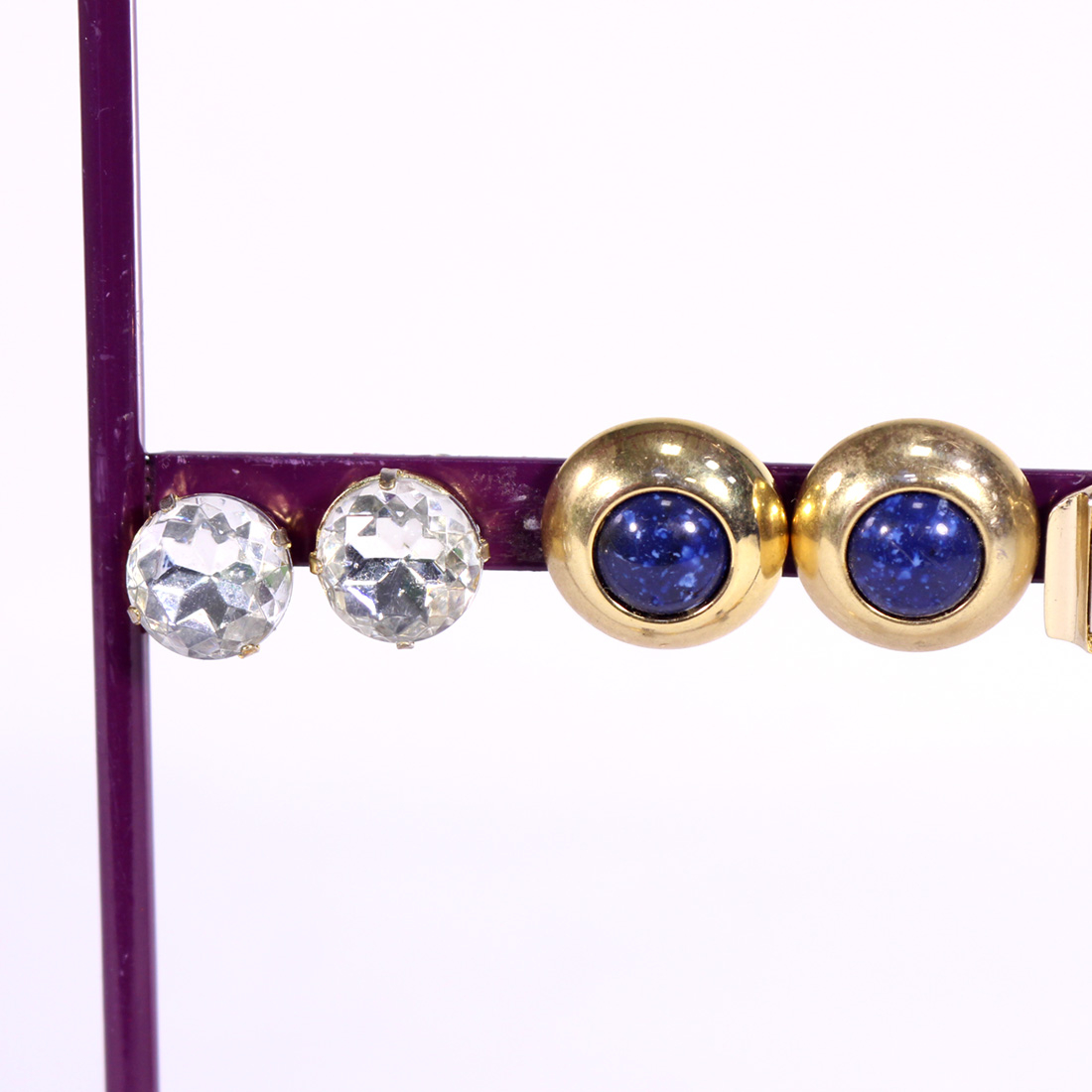 Lot de 5 paires de boucles d'oreille vintage à pince Bon état - Vue 4 - 