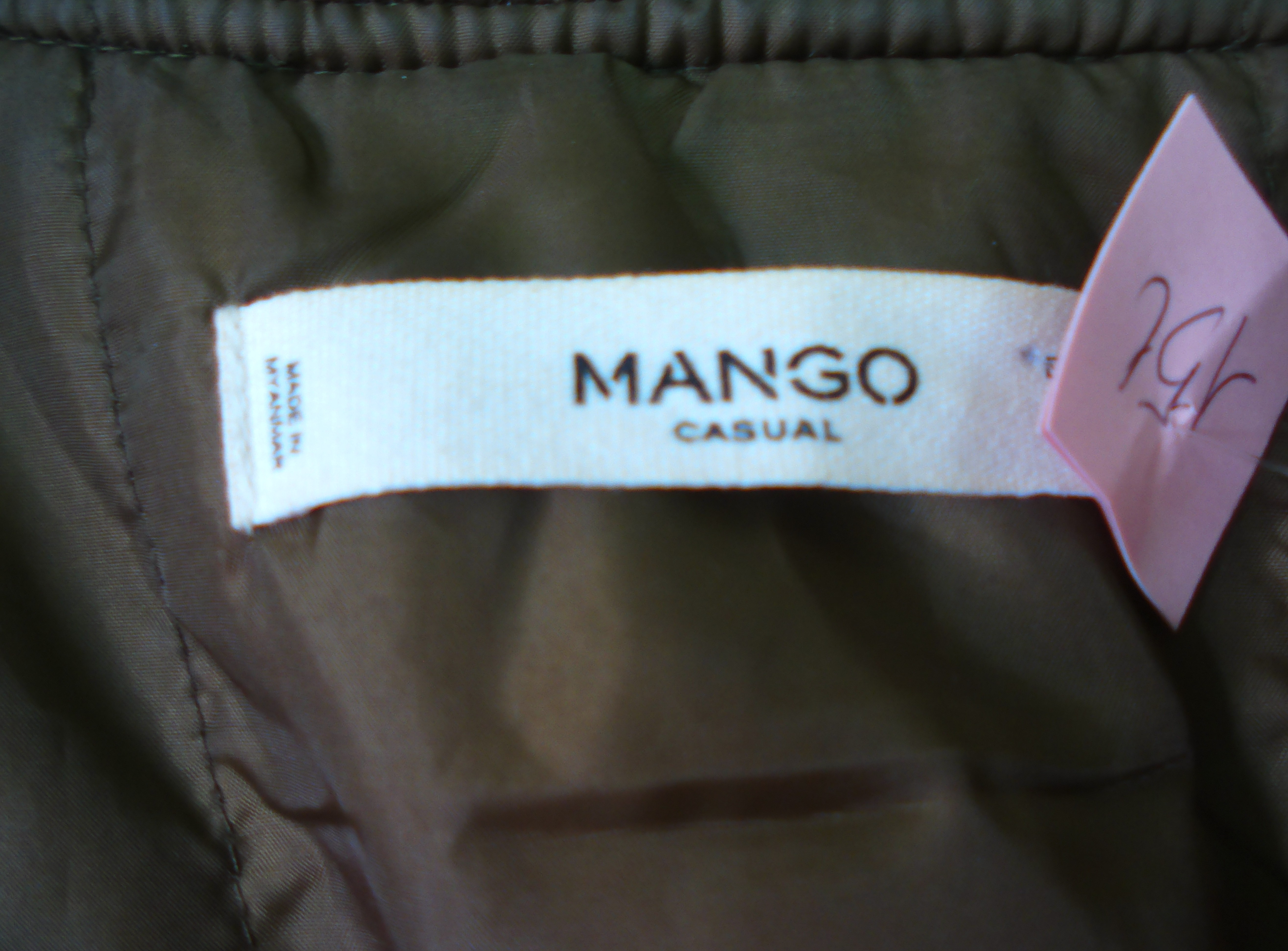 Veste bomber MANGO, vert kaki, taille M - Photo 6