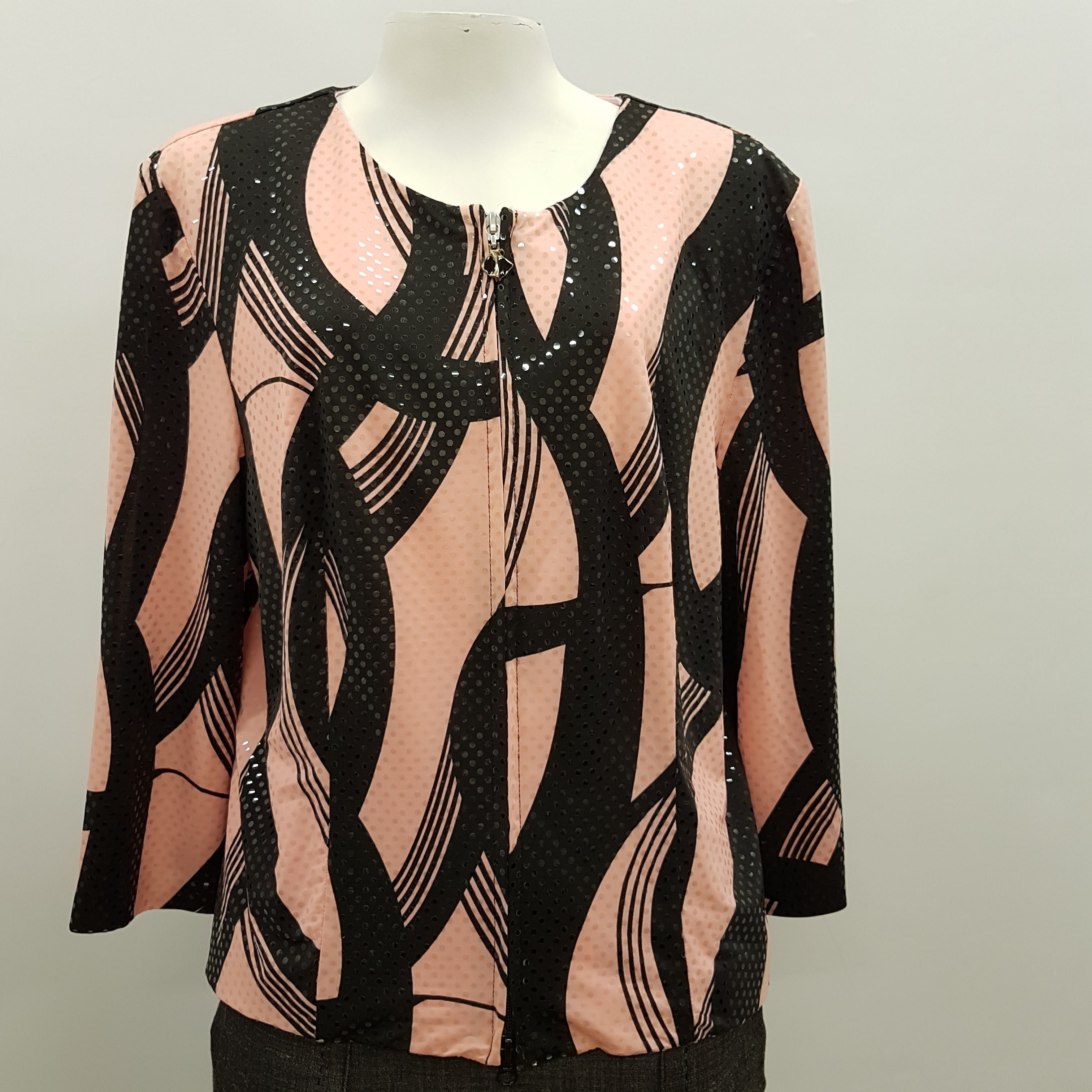 Veste de fête rose et noire - JOSEPH RIBKOFF - taille 44 - Photo 4