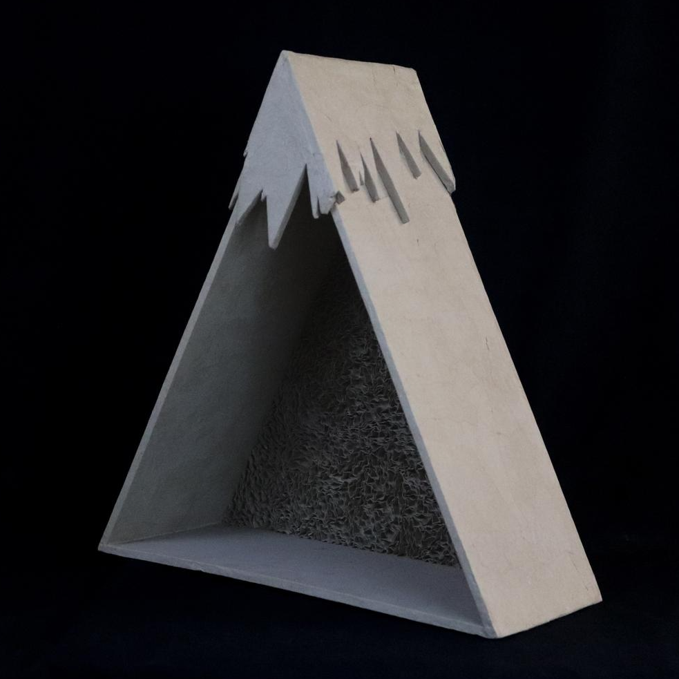 Etagère murale "Montagne" en carton habillé de papier recyclé naturel - TRËMA - Comme neuf - Photo 2