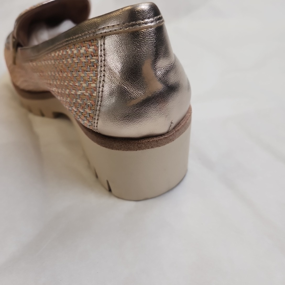 Tamaris - Chaussure femme marron en toile / cuir - pointure 42  - Vue 8 - 