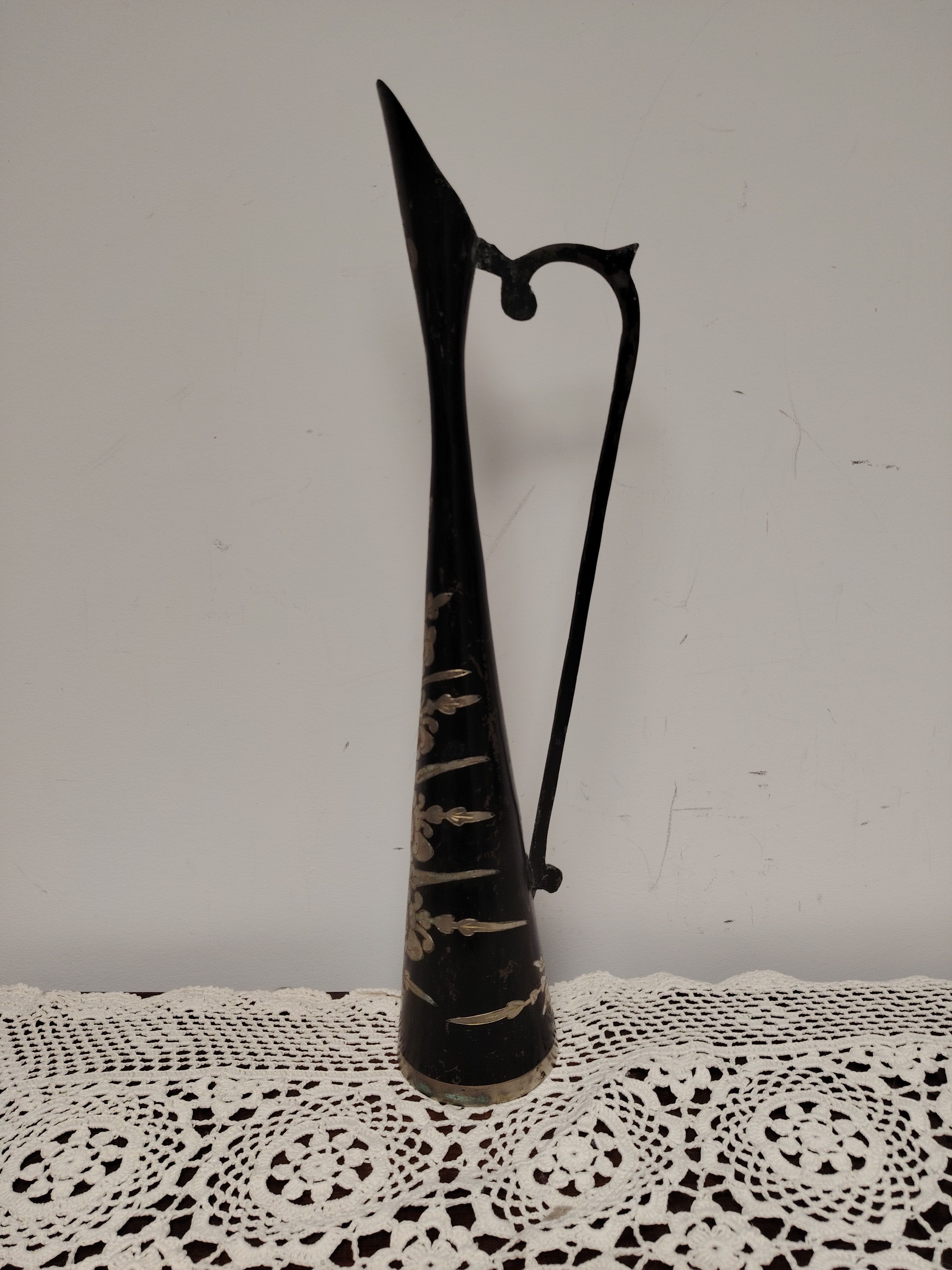 Vase soliflore en laiton vintage - Photo 2