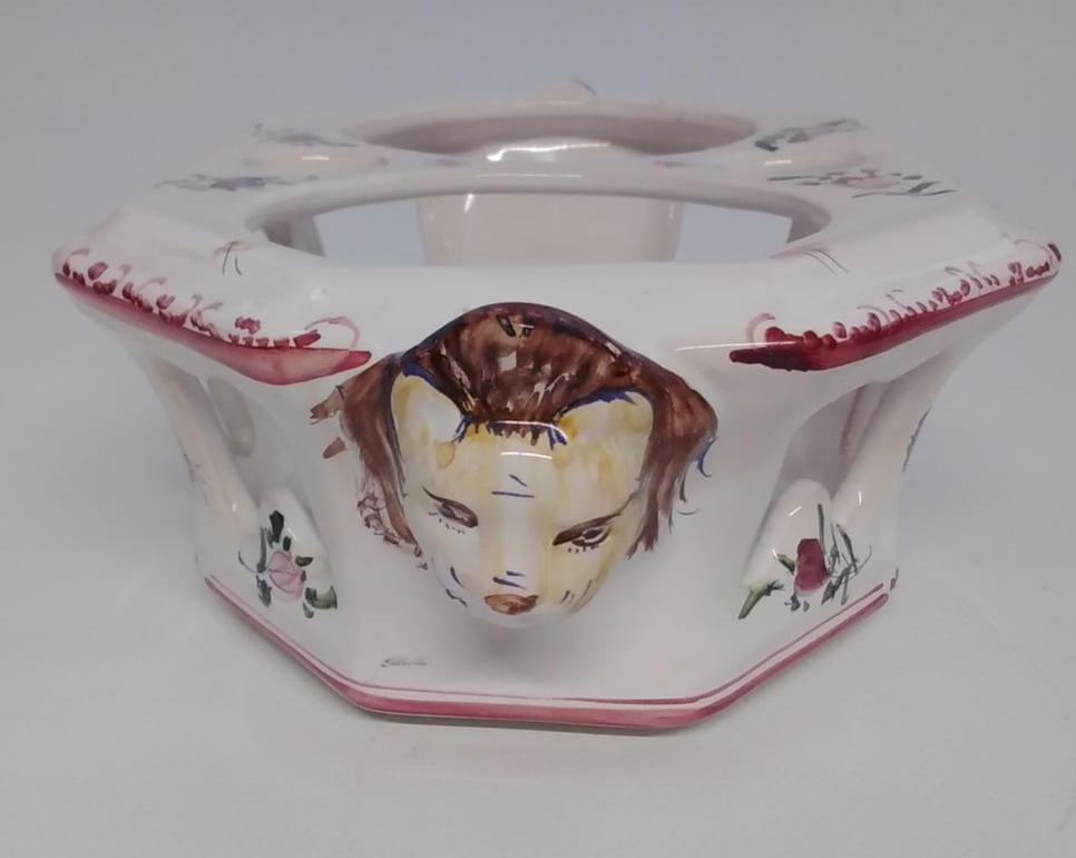 huilier et vinaigrier avec son serviteur Faïence Moustier - Bon état - Photo 4