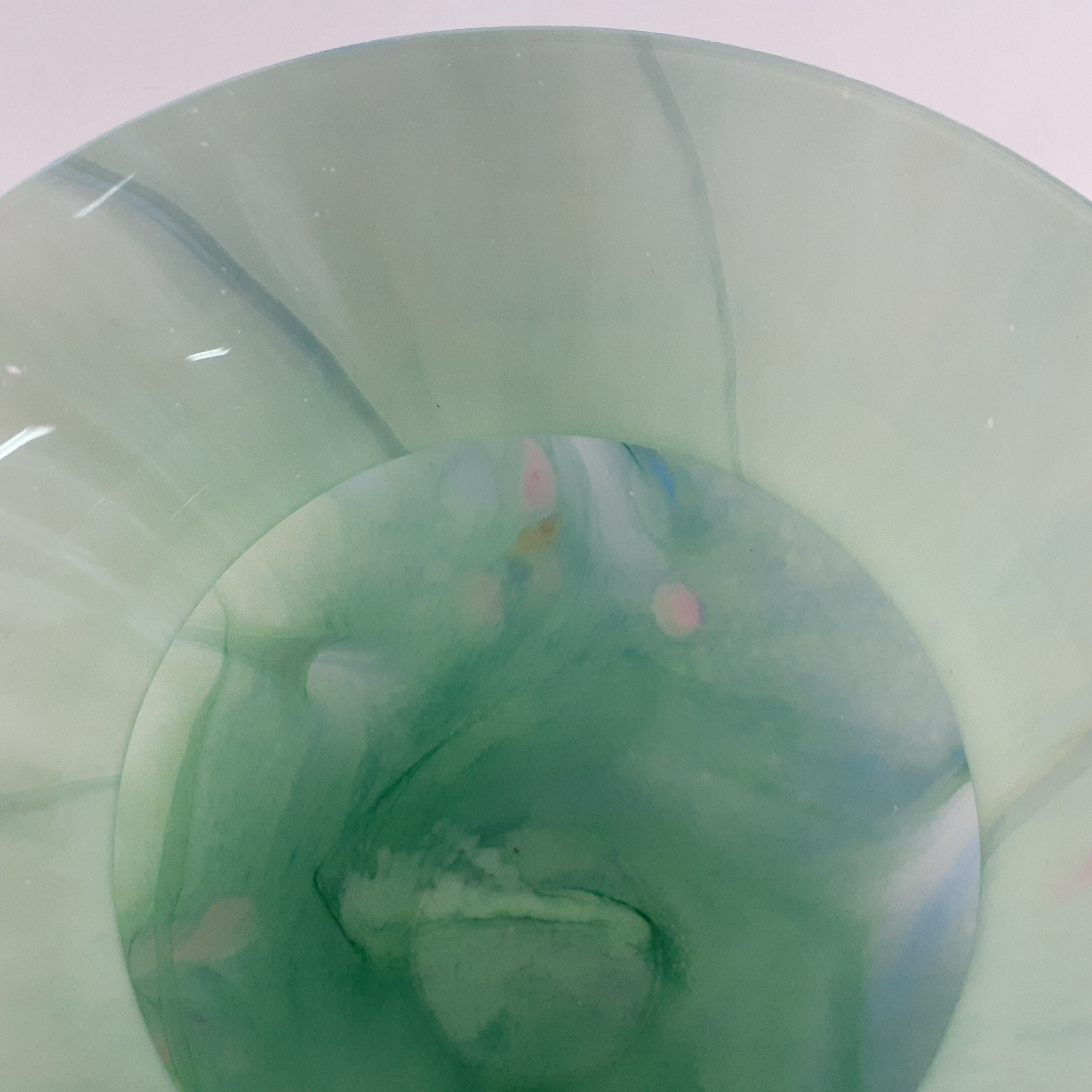 Très beau et grand vase en verre soufflé à inclusions - Photo 12