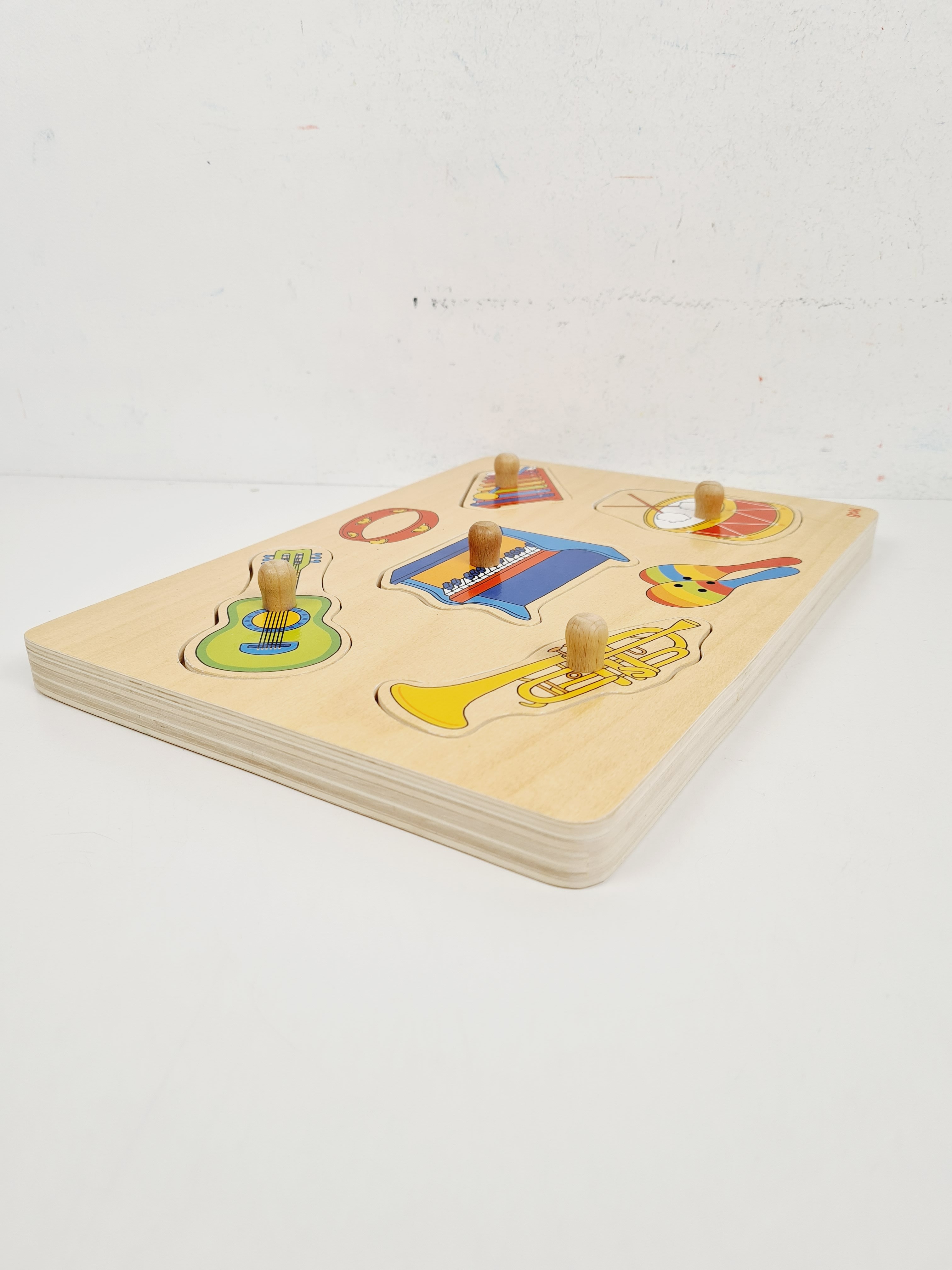 Jouet en bois - Puzzle sonores instruments de musique - Goki - 3 ans + Bon état - Vue 4 - 