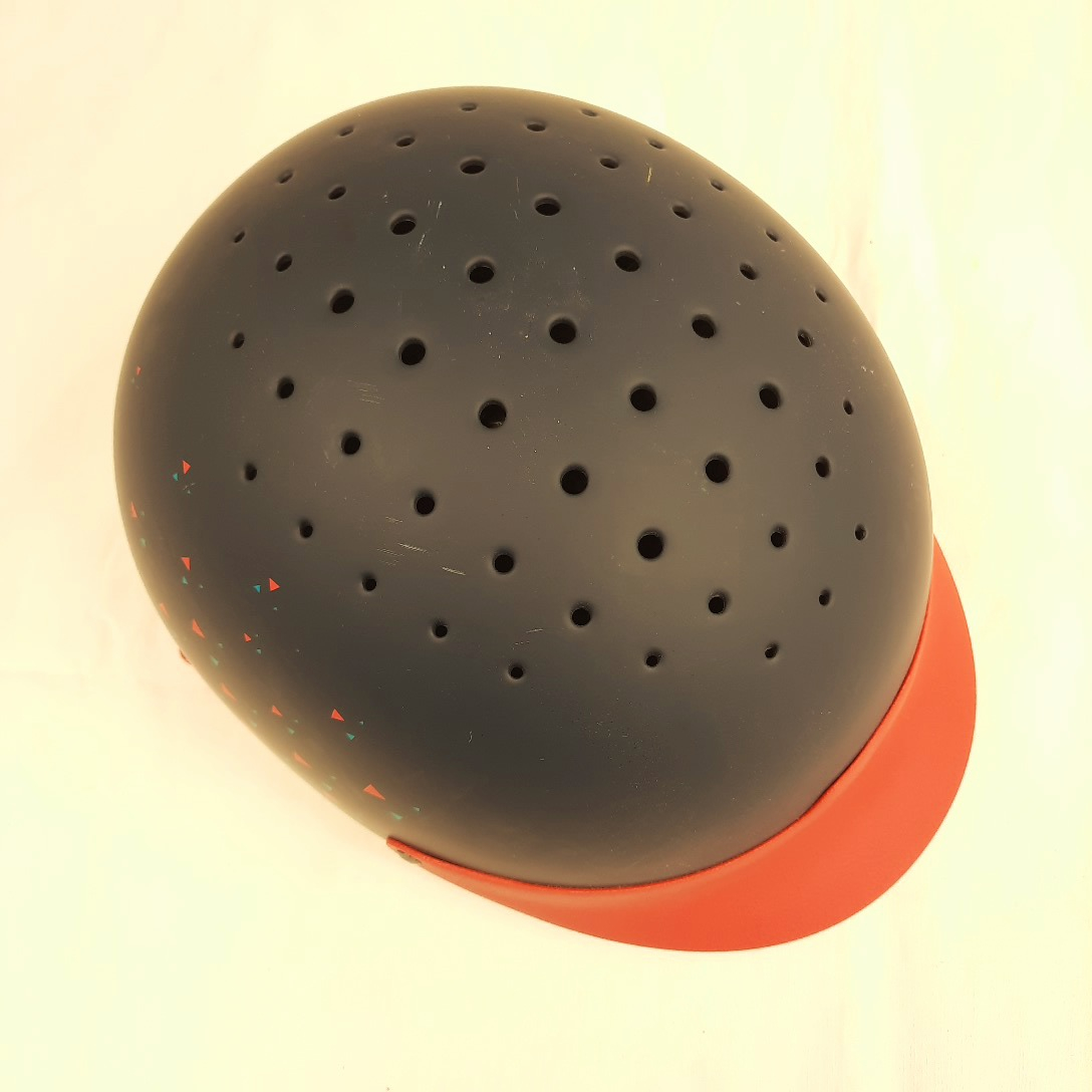 bombe de cavalier synthétique marine, rose, turquoise T35 55-58cm  - Vue 2 - 