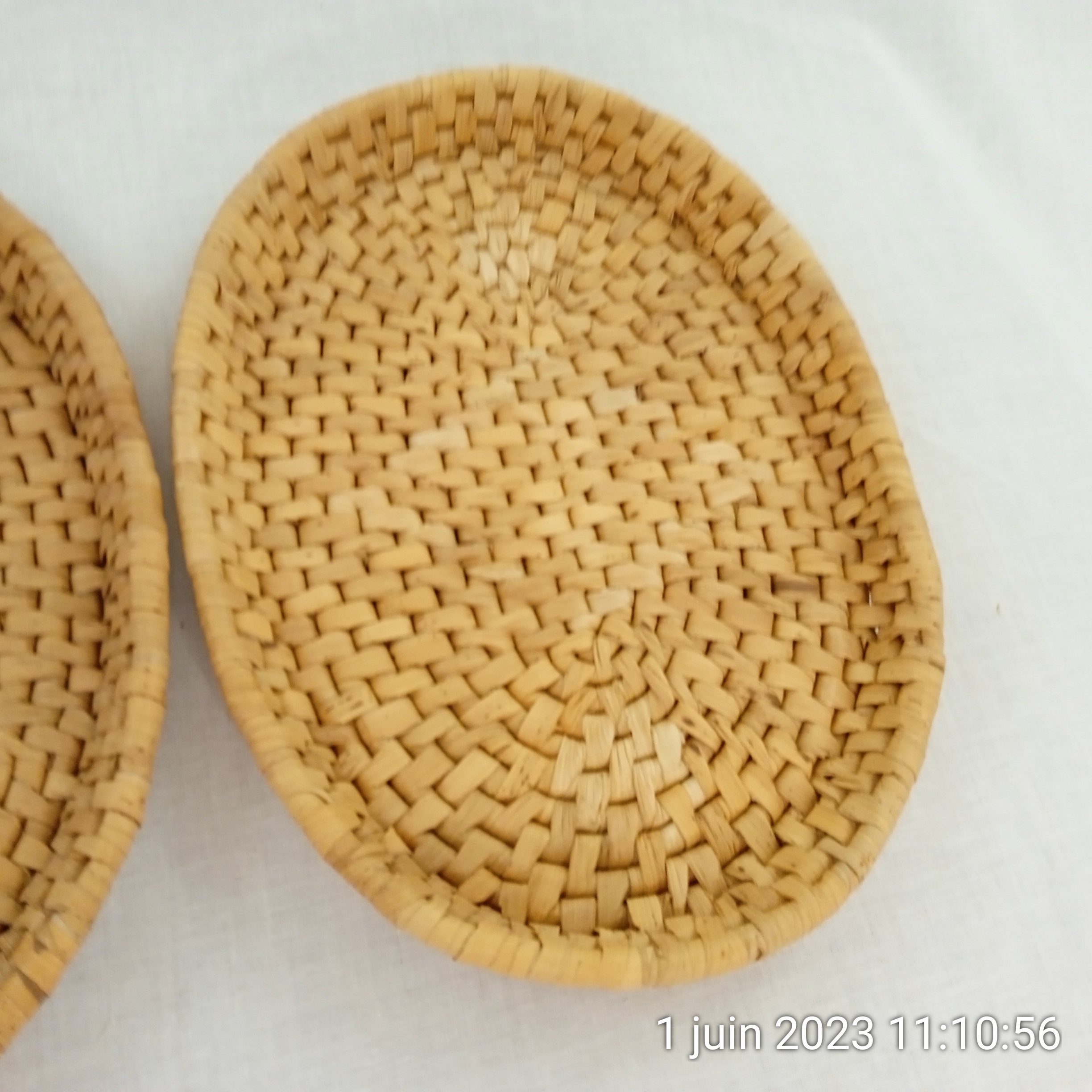 Banneton Lot De 2 Paniers à Pain Ronds En Rotin De 22,9 Cm Et Doublures En Tissu