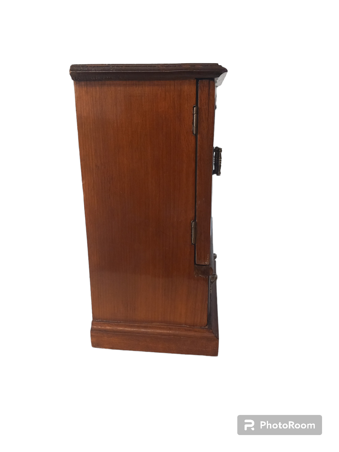 Ancien Boîte / Armoire A Bijoux En Bois Vernisse - Très bon état - Photo 6