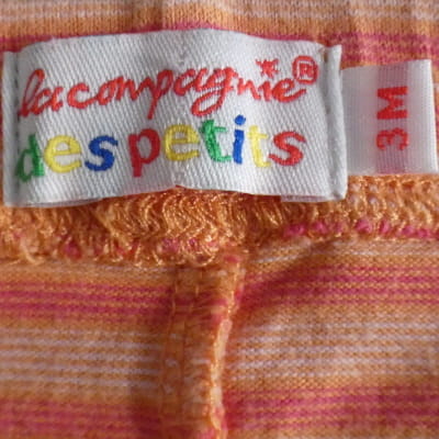 Legging orange à rayures - Fille - La Compagnie Des Petits - Taille 3 mois - Photo 3