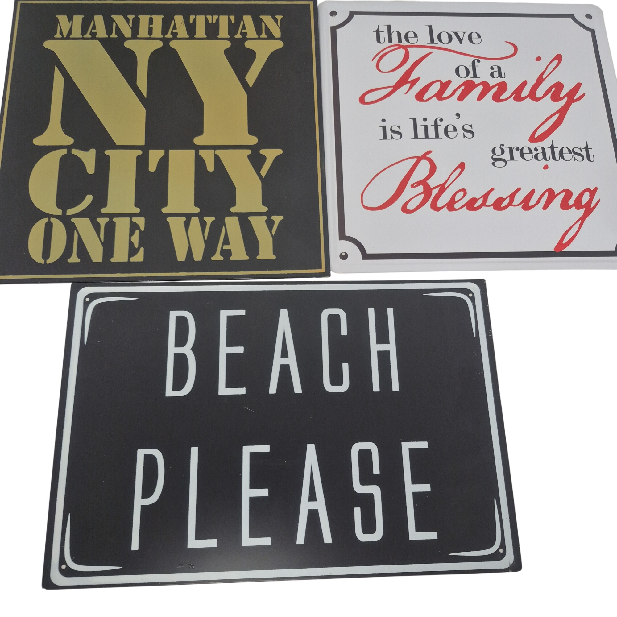 3 plaques métal diverses - Photo 0