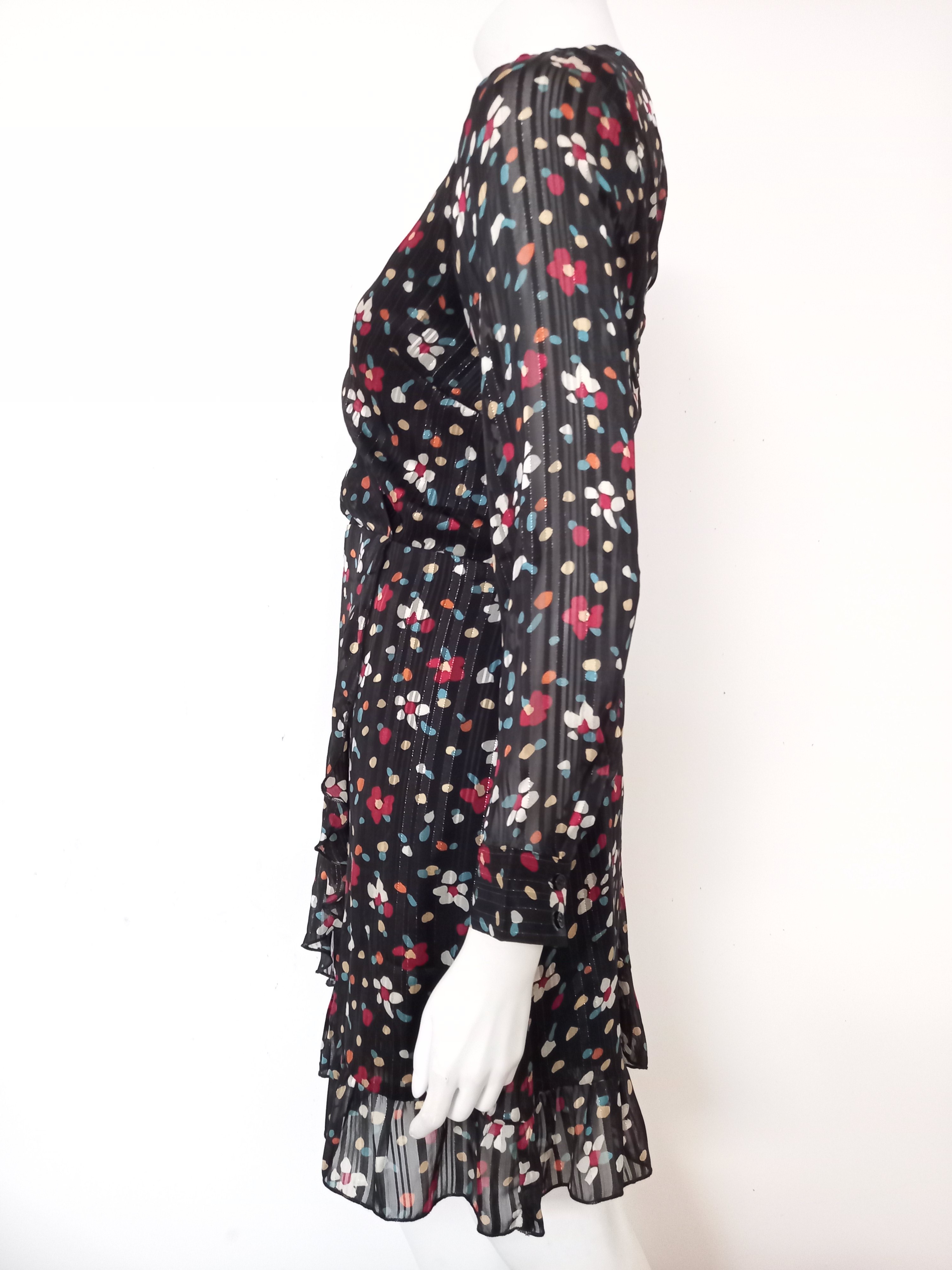 Robe haut croisé noir à motif la petite étoile taille 3 Très bon état - Vue 3 - 