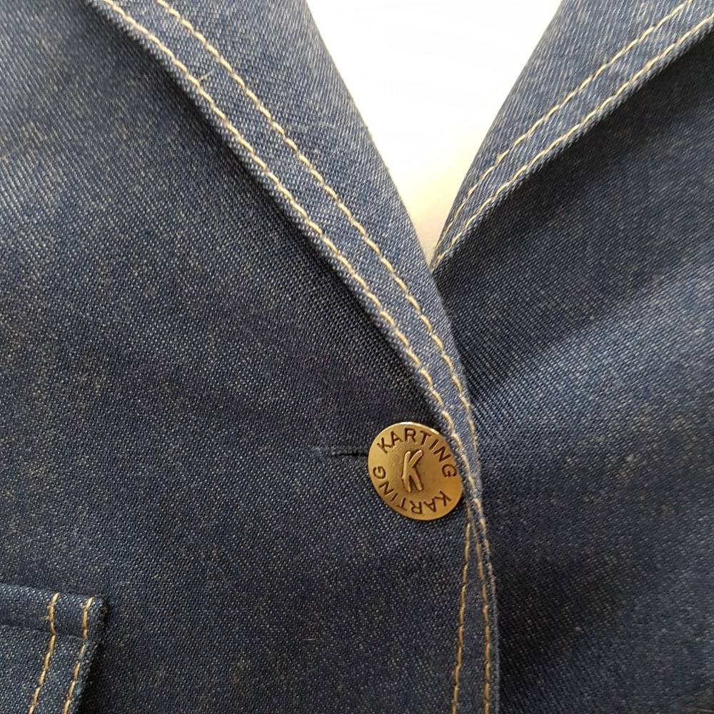 Robe imitation denim bleue - KARTING - Taille 48 - Photo 4