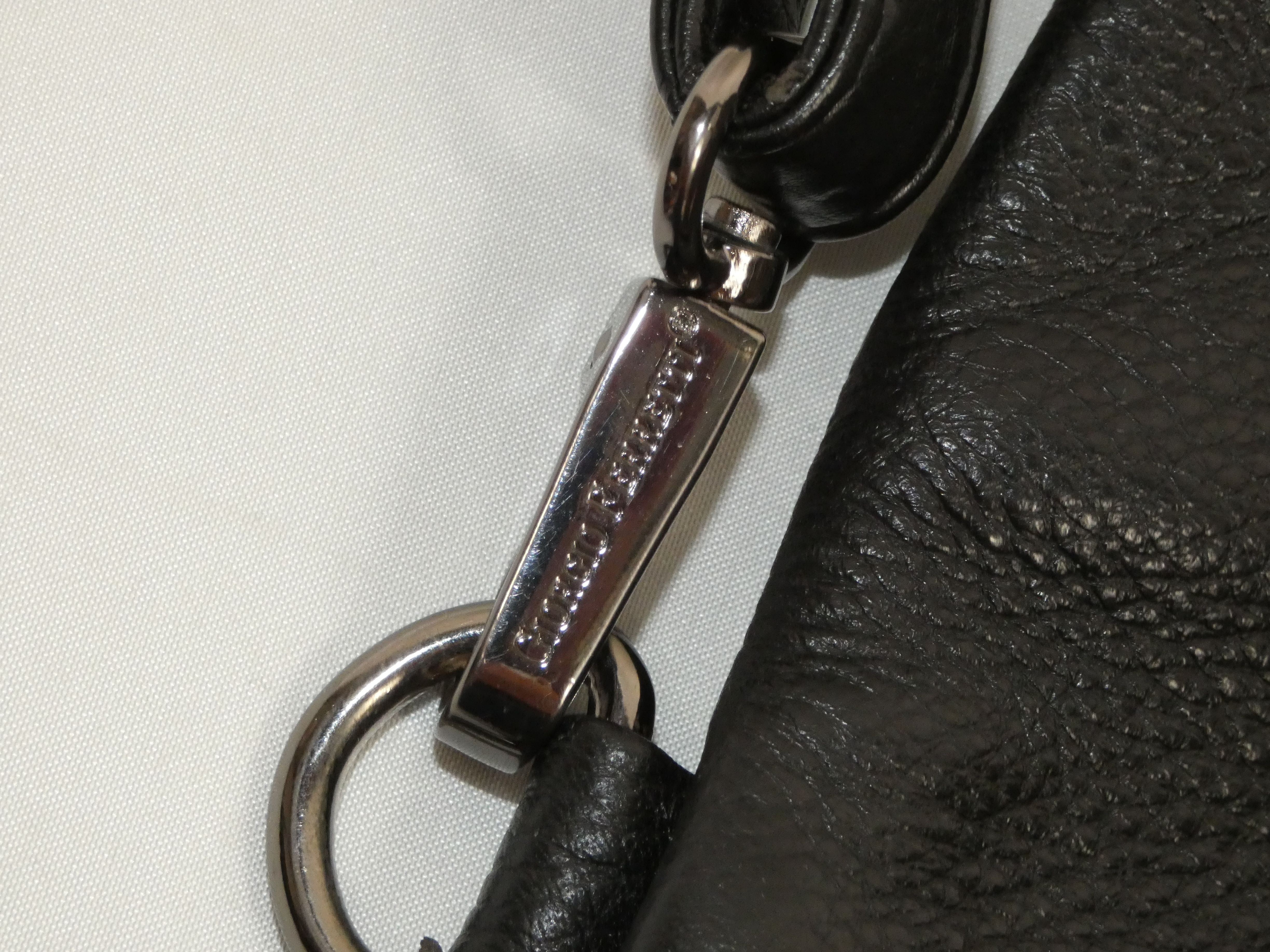 Sac à bandoulière en cuir noir de marque Giorgio FERRETTI - Photo 3