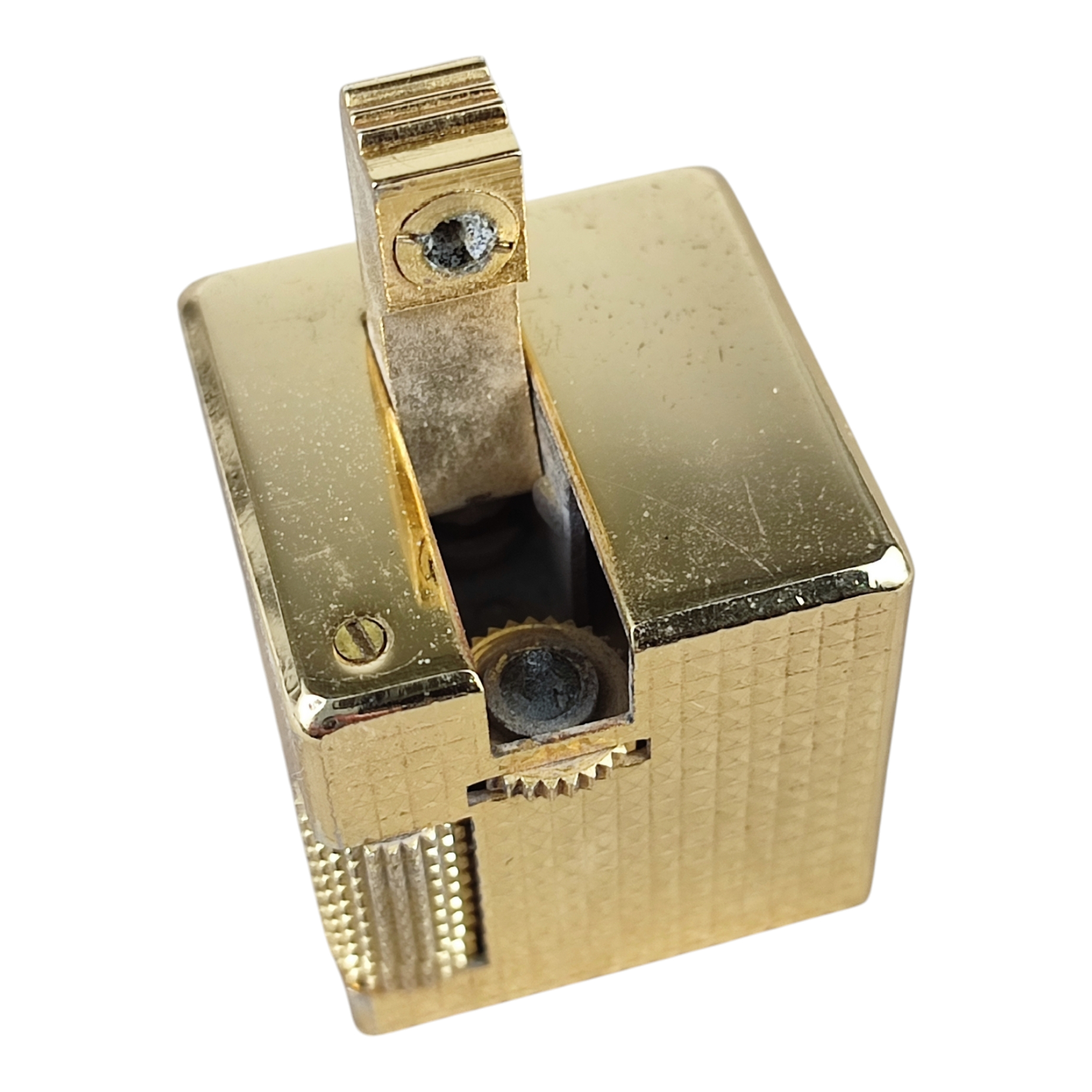 Briquet cube IPPAG DICE en métal doré Bon état - Vue 4 - 
