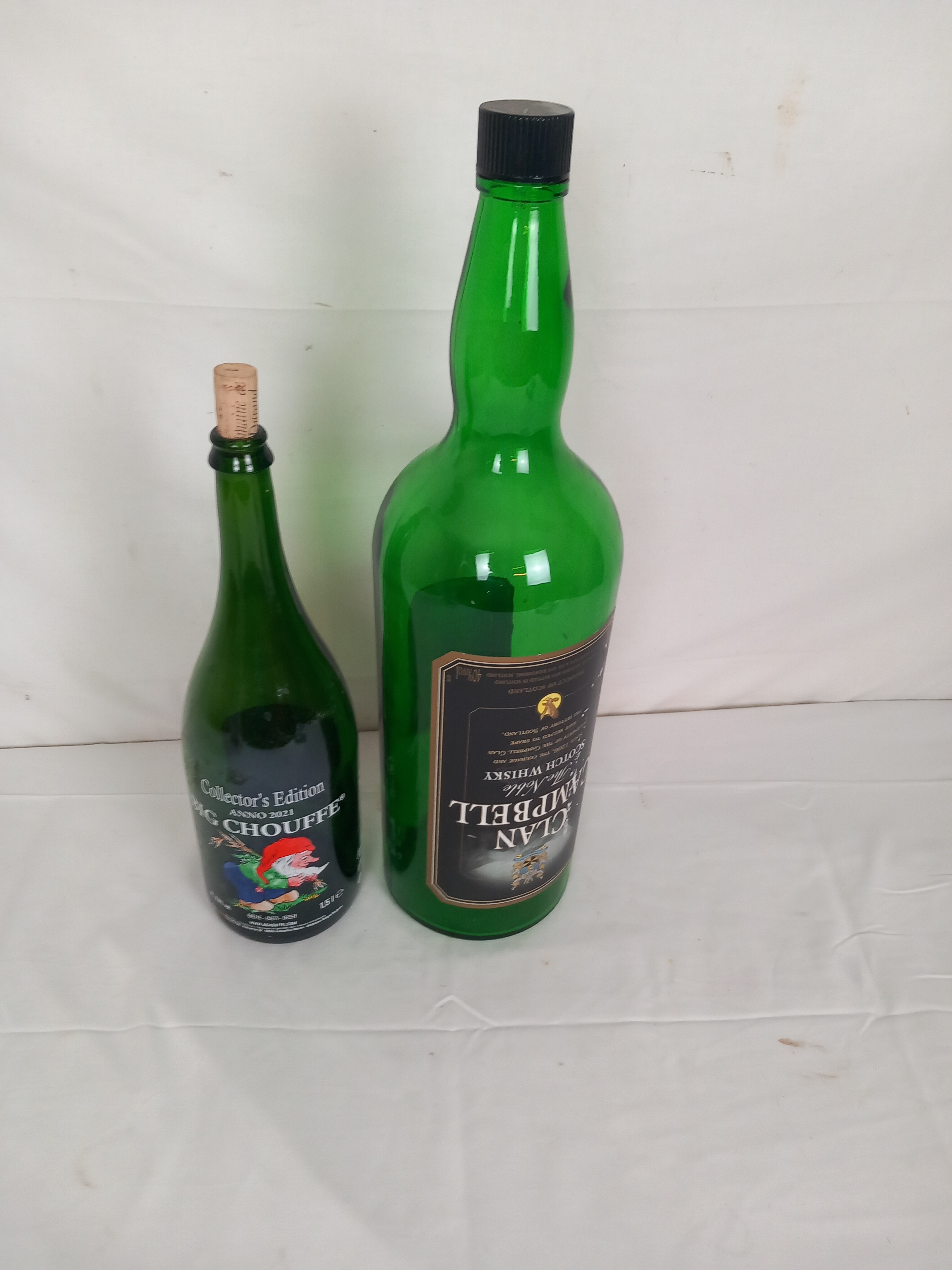Lot De 2 Bouteilles Clan Campbell Vintage En Verres  Très bon état - Vue 5 - 