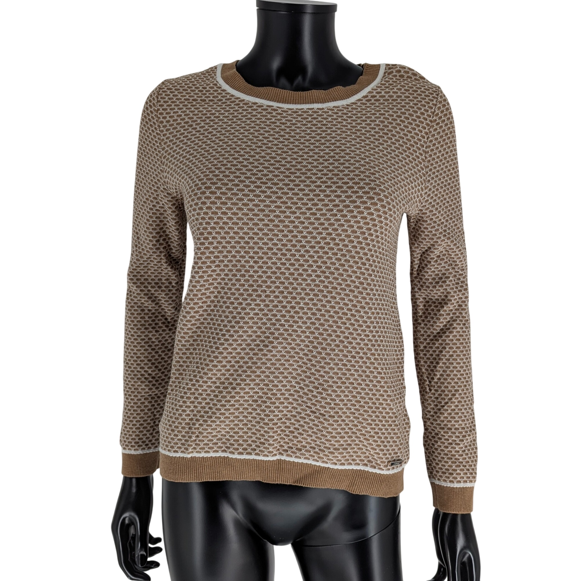 Pull fin T.M textur beige et blanc manches longues - Esprit - Modalova