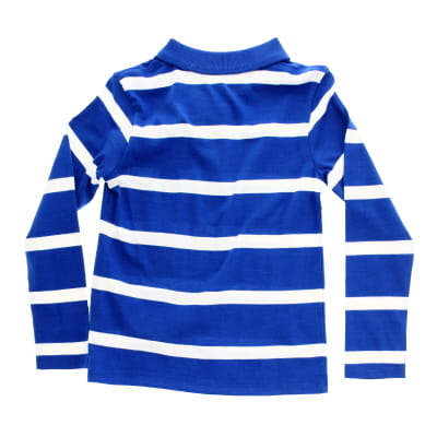 Polo bleu à rayures blanches - Garçons- NPO Kid - taille 16 ans  - Photo 1