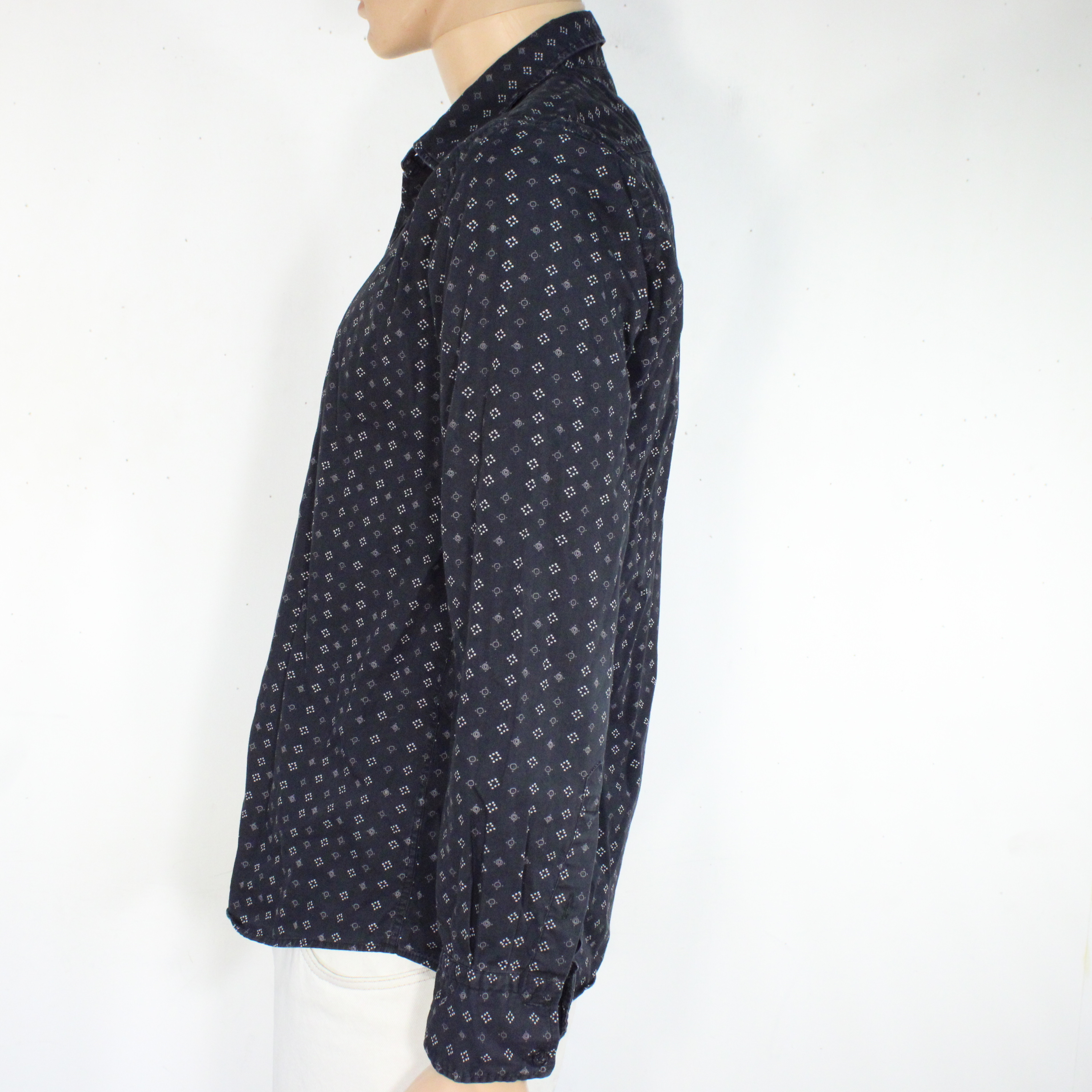 Chemise Homme Noir à Motifs BONOBO Taille L - Photo 2