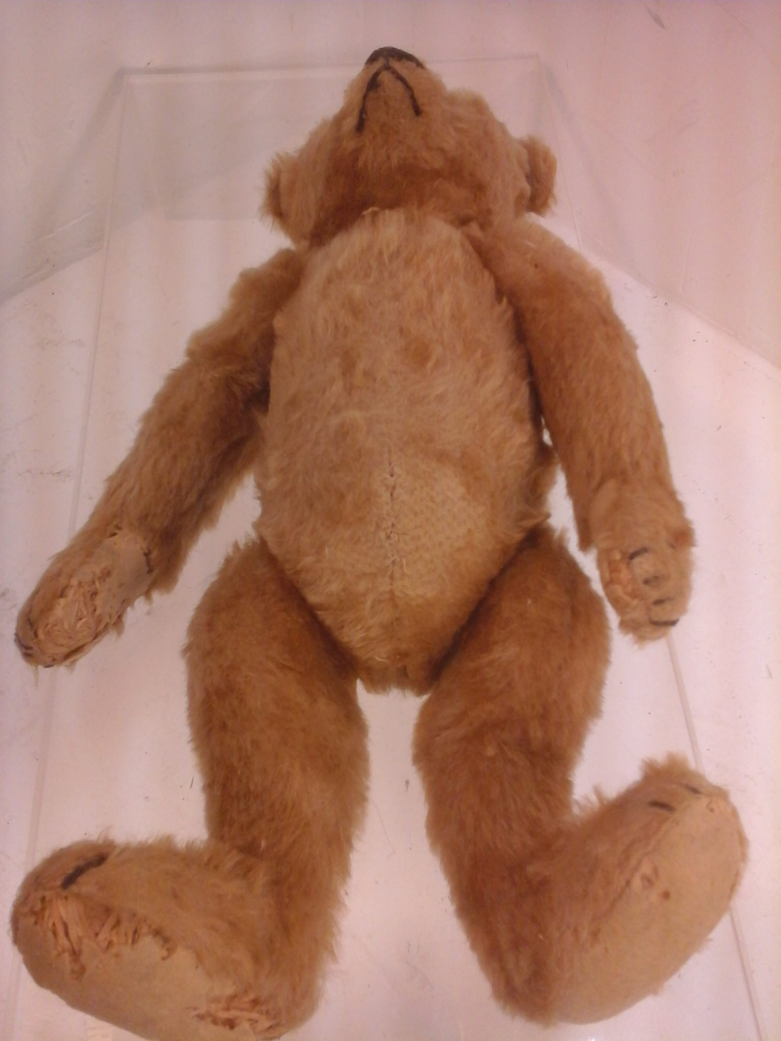 Ancien ours en peluche vintage articulé à restaurer,style année s 50-60,collection. État correct - Vue 14 - 