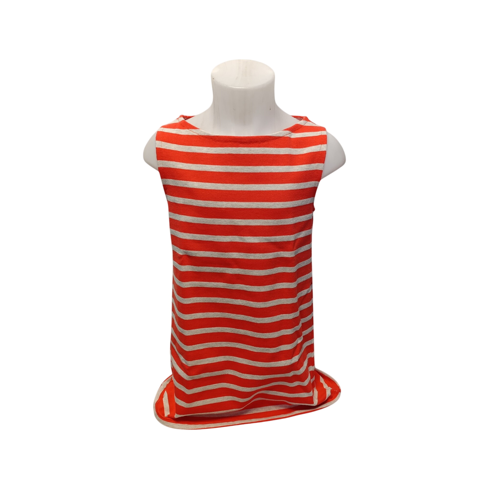 Robe orange pour enfants (taille 6 ans ), fabriqué dans notre atelier Acsomur, à partir de tissu recyclé - Photo 0