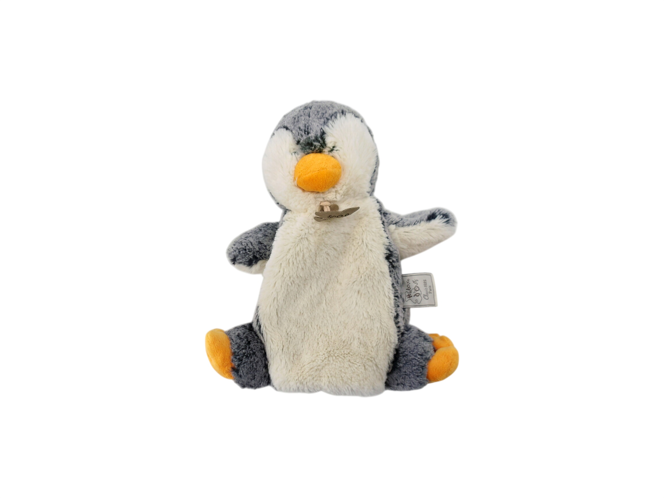 Peluche - Pingouin marionnette - Martin les Z'animoos  -  reconditionné disponible sur Label Emmaüs