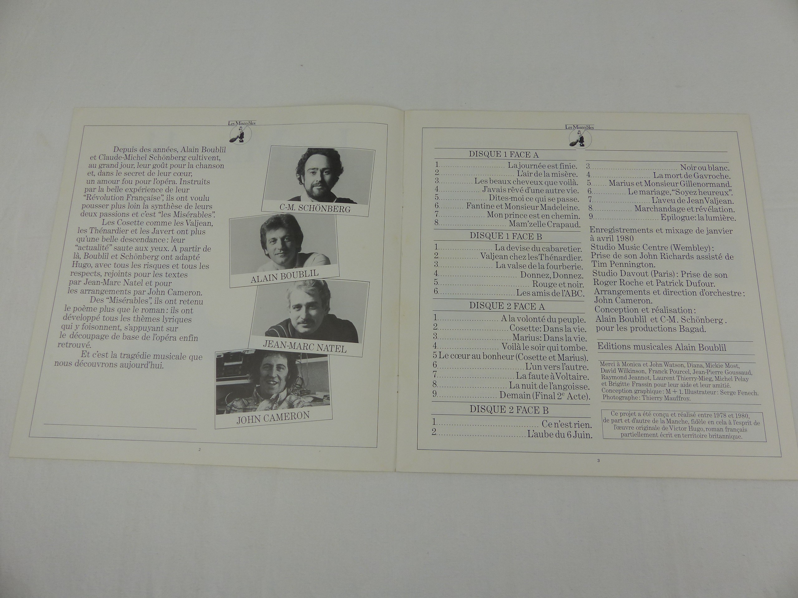 Double Vinyle Les Misérables Schönberg Boublil 2 LP Comédie Musicale Originale État correct - Vue 5 - 