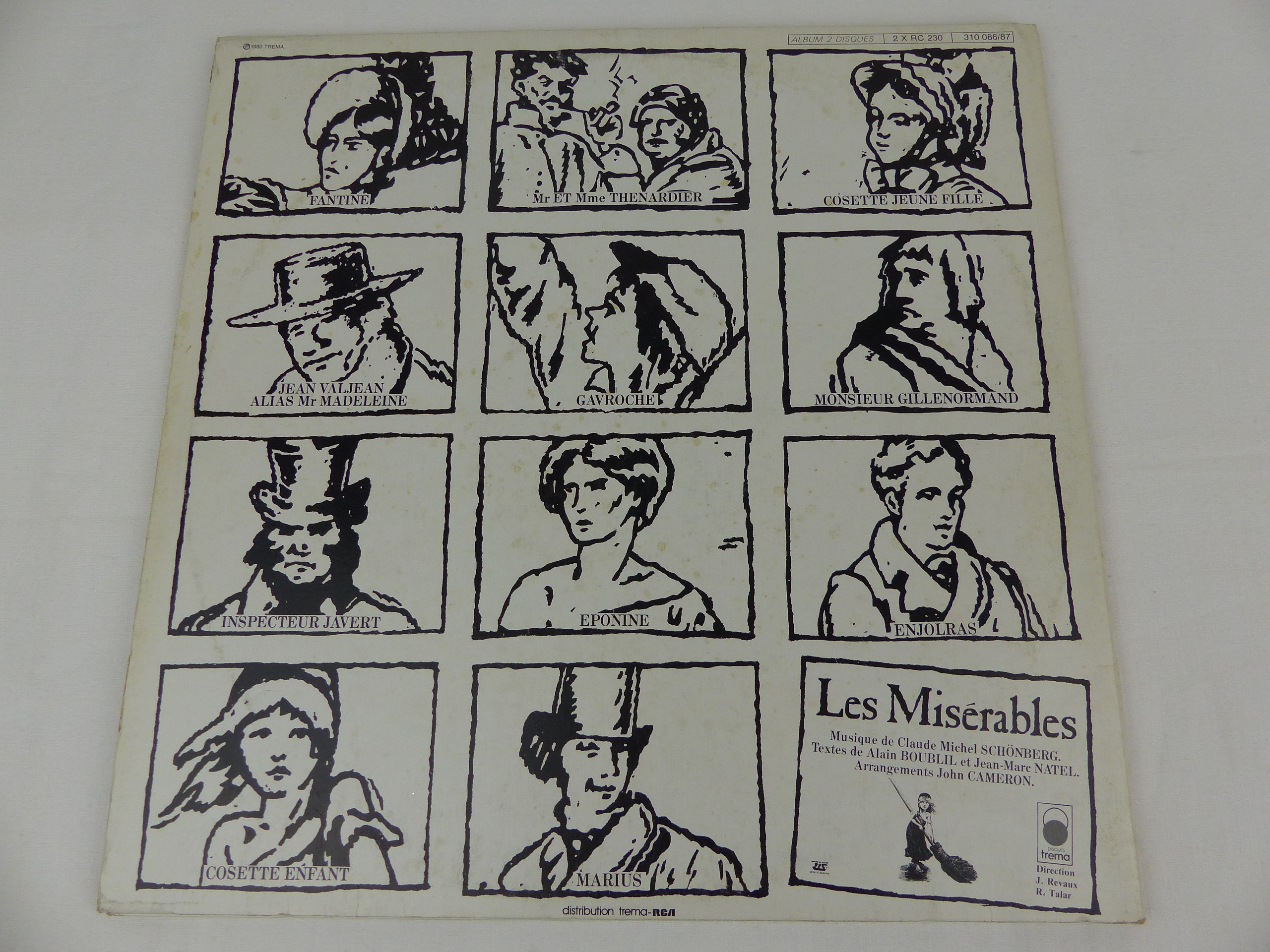 Double Vinyle Les Misérables Schönberg Boublil 2 LP Comédie Musicale Originale État correct - Vue 4 - 