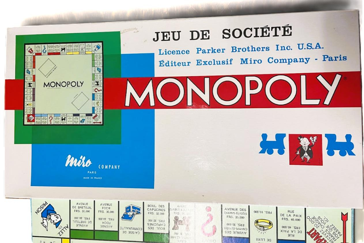 Voir photo 4 de Jeu retro Monopoly. Éditeur en France Miro Company. Édition 1961 Jeu retro Monopoly. Éditeur en France Miro Company. Édition 1961 Bon état - Vue 4 -