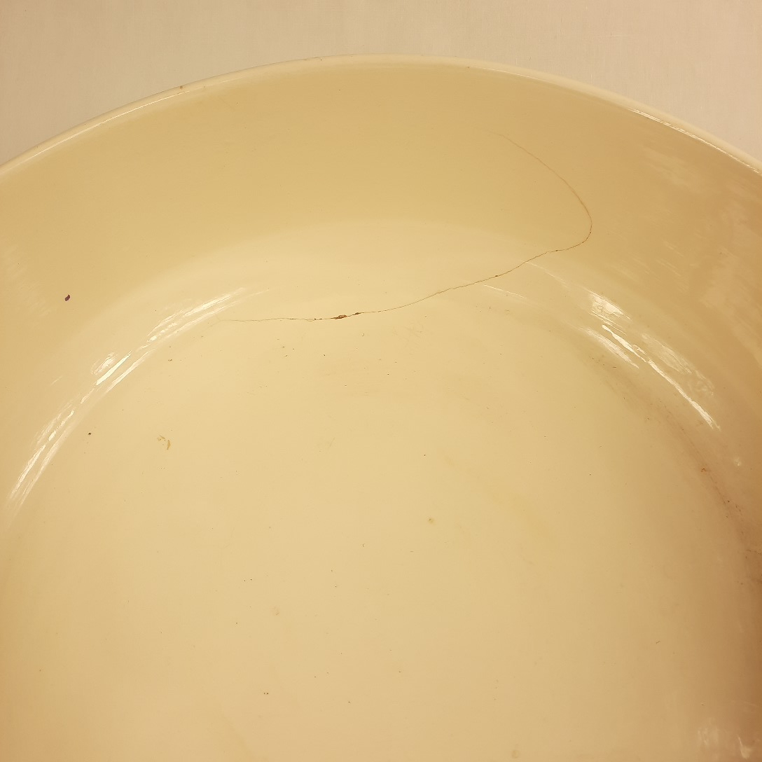 cuvette de toilette et son broc pièces anciennes en faience de Luneville BADONVILLER - Bon état - Photo 5