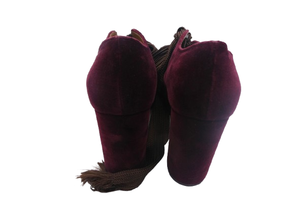 Chloé chaussures à talons en velours avec lacets - Pointure 37 - Photo 2