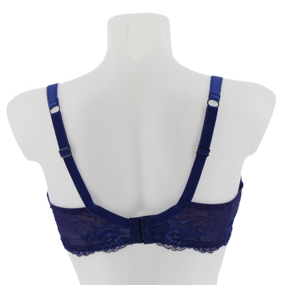 Soutien gorge violet bleu dentelle avec armatures - femme - rougegorge - taille 90F - Photo 2