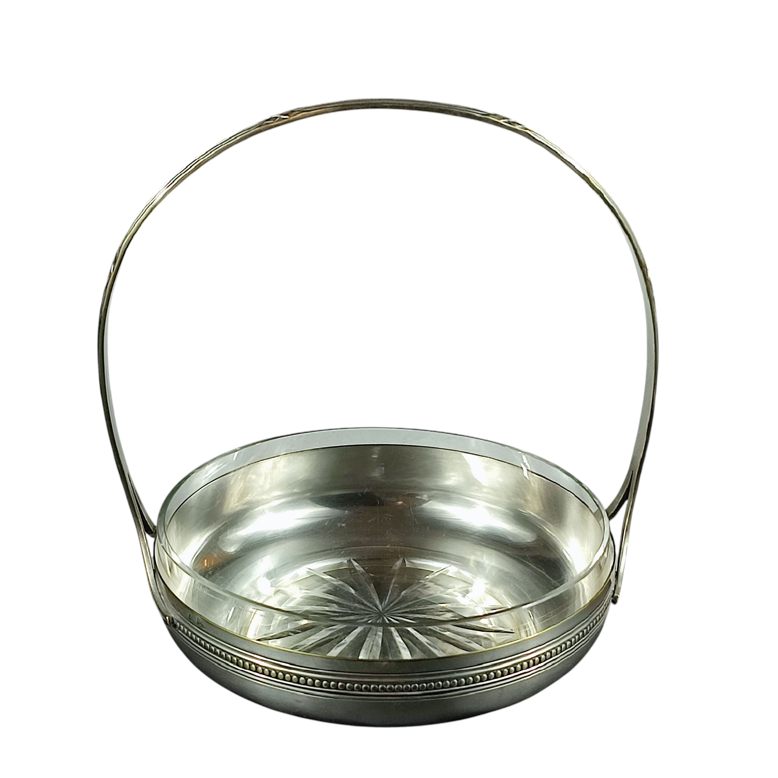 Présentoir à caviar plaqué argent avec bol en verre ciselé - Photo 0