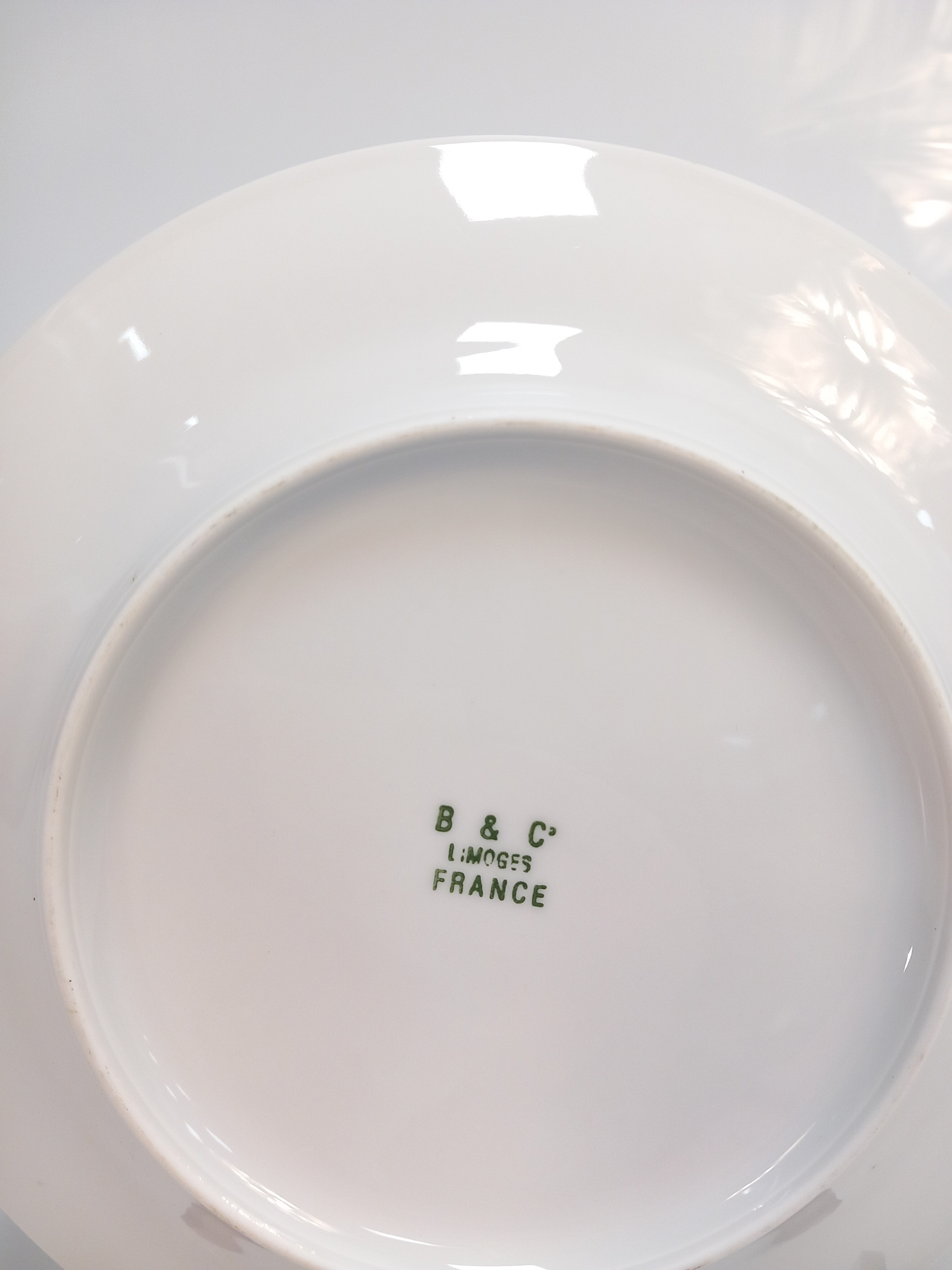 Voir photo 5 de Lot de11 assiettes à fromage en porcelaine " B&C limoges France". Lot de11 assiettes à fromage en porcelaine " B&C limoges France". Bon état - Vue 5 -