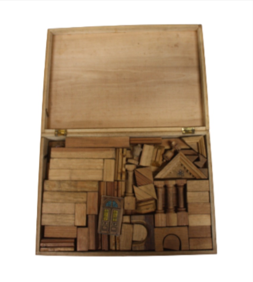 Jeu en bois de construction pour enfant de 1900 THIEL PARIS État correct - Vue 2 - 
