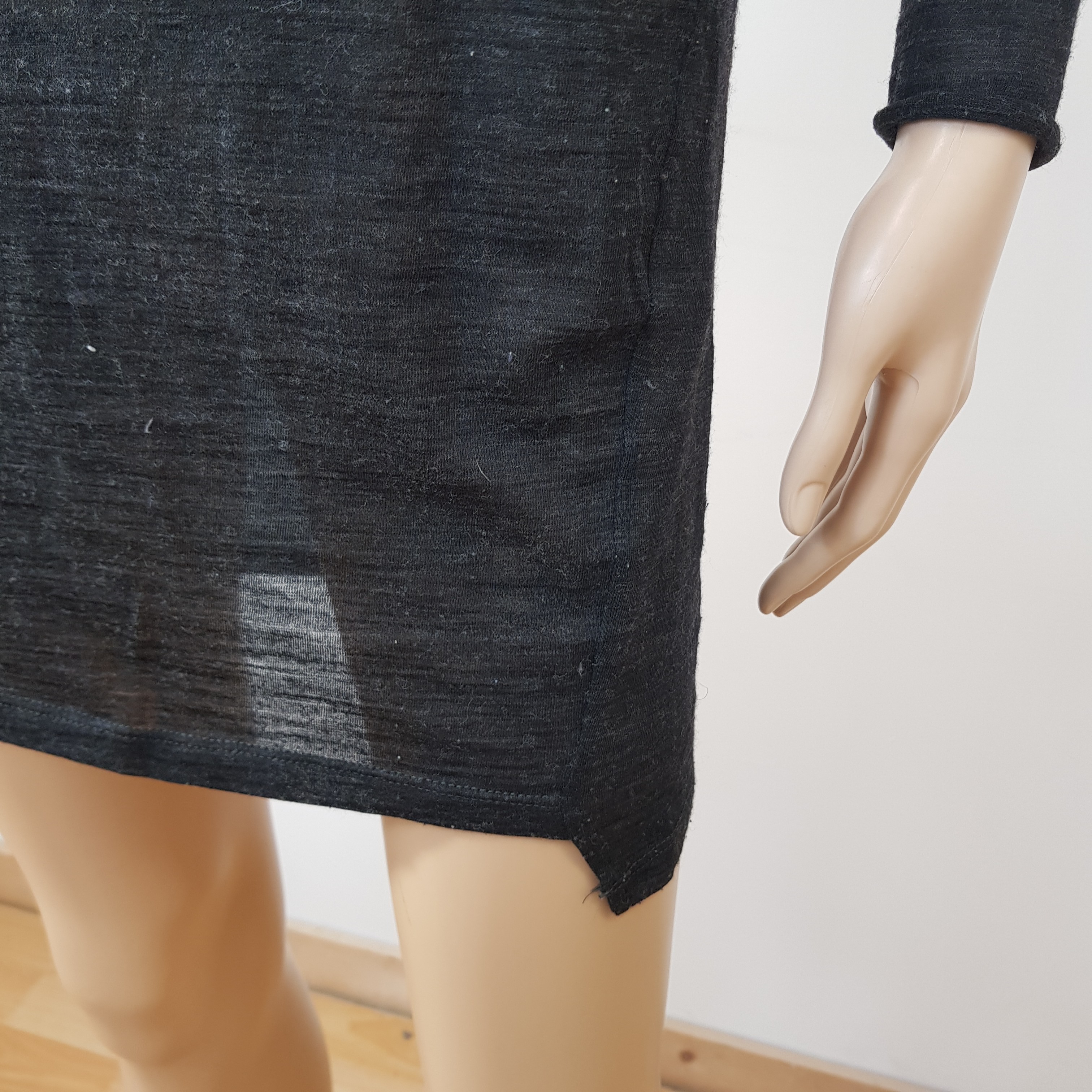 Robe gris foncé Cotélac - Taille 0 - Très bon état - Photo 3