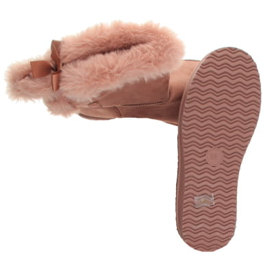 Bottines rose en velours ras et fausse fourrure - femme - pointure 39 - Photo 2