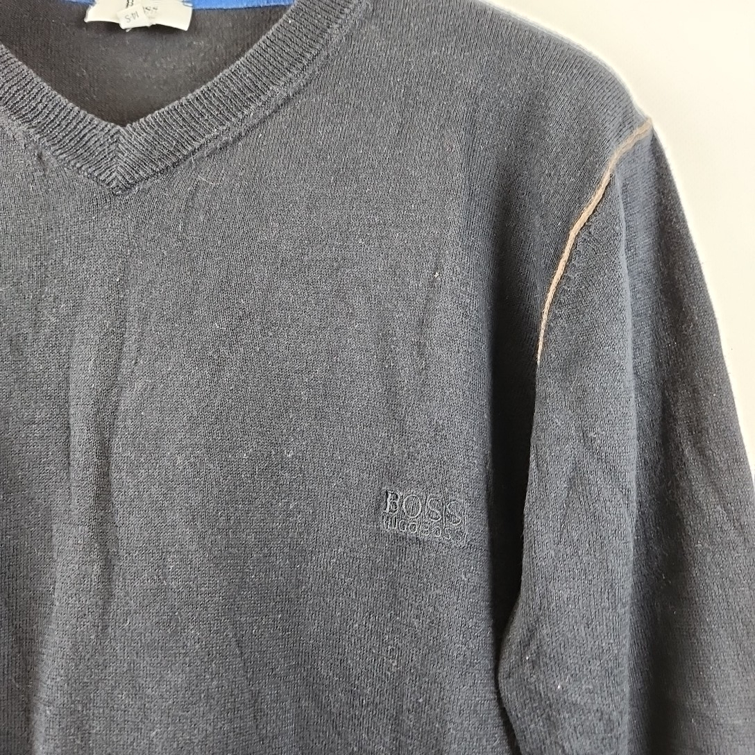 Hugo Boss - Pull bleu 100% coton - Taille 14/ S  - Vue 2 - 