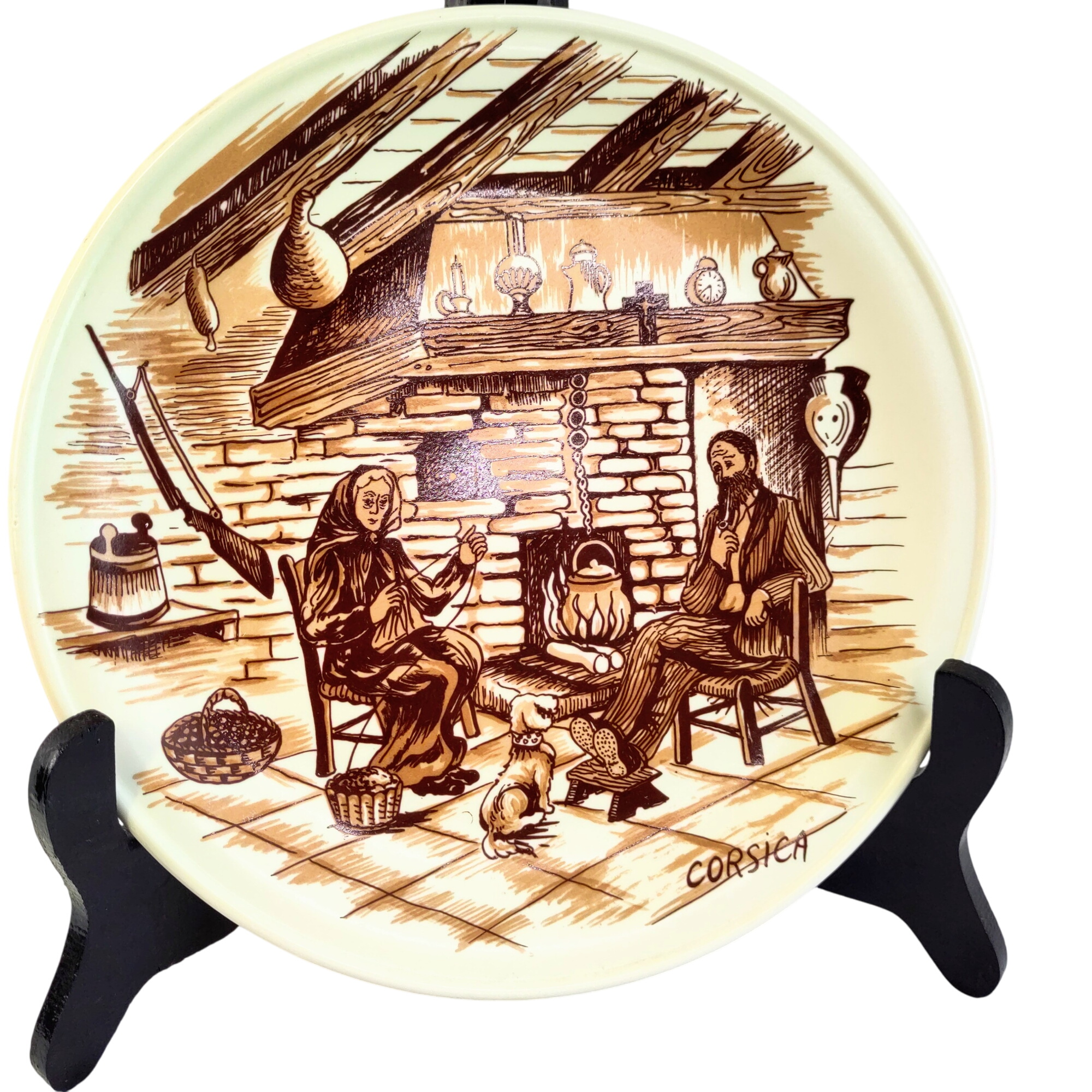 Assiette décorative - Céramique fine - Corsica - Portigliolo  - Photo 0