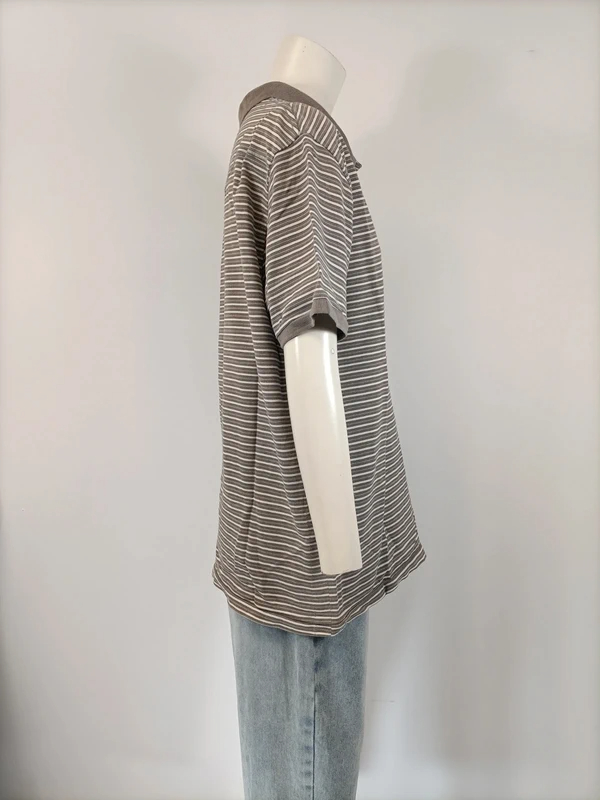 Polo Levi’s rayé gris manches courtes col contrasté casual vintage Très bon état - Vue 6 - 