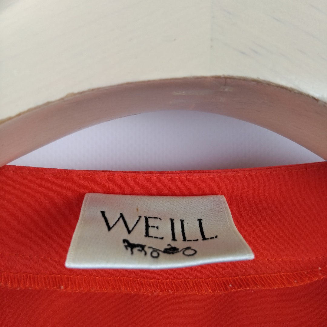 Weill - blouse rouge tomate 100% polyester - Taille 46/48 estimé - Photo 3