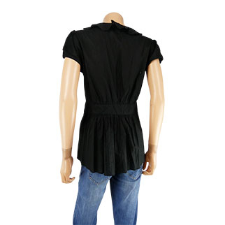 Chemisier noir sans manches - Femme - Jacqueline Riu - Taille 40  - Vue 2 - 