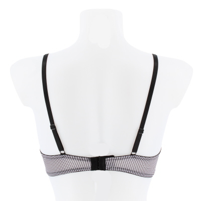 Soutien gorge noir et blanc imprimé a Carreaux avec armatures - femme - taille - 90B - Photo 3