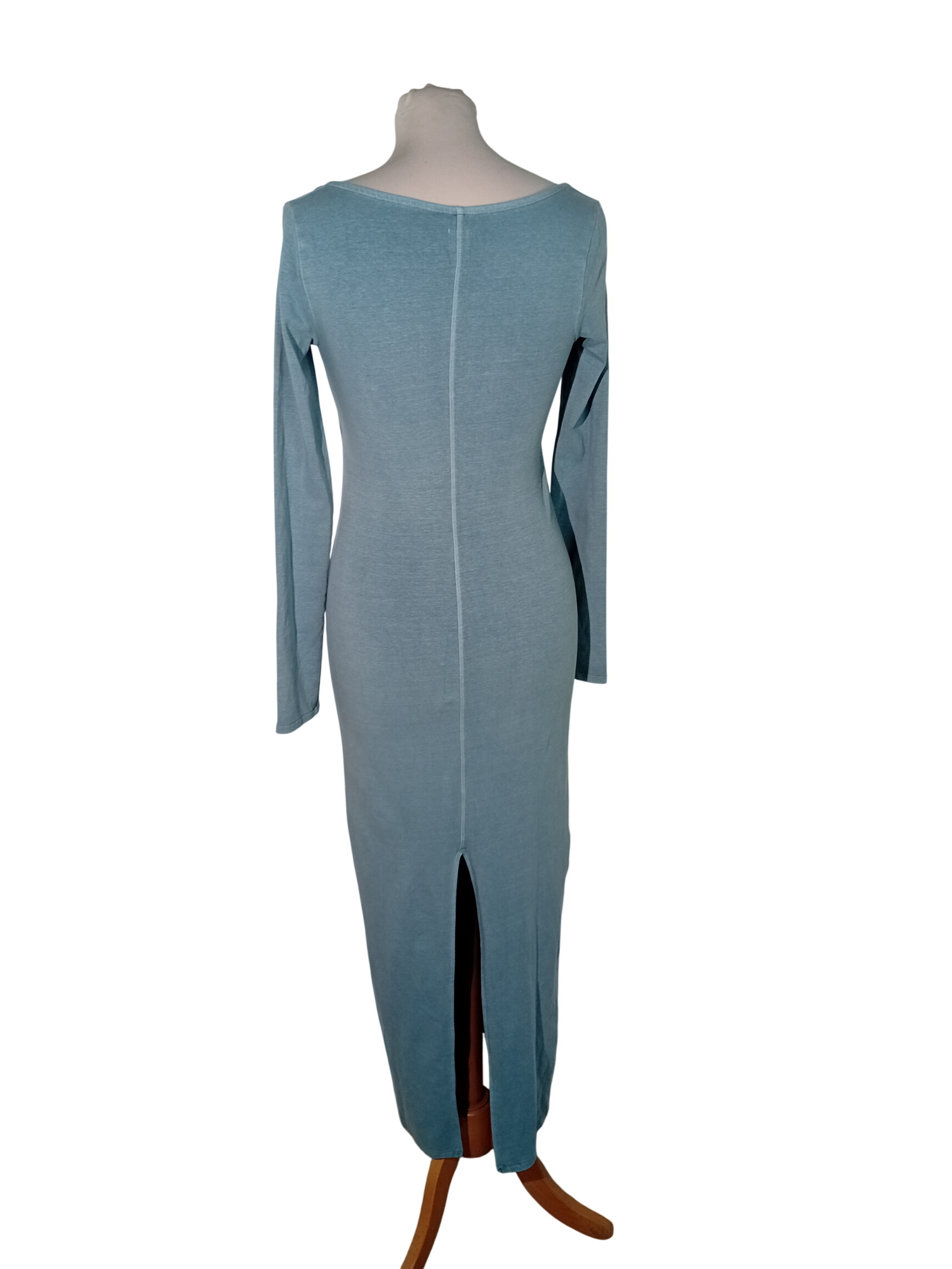 Voir photo 2 de Robe Moulante Longue Bleue Bdg S (T3647) Robe Moulante Longue Bleue Bdg S (T3647) Très bon état - Vue 2 -